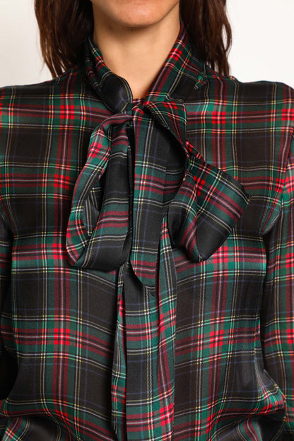Lavallière Blouse in Silk Charmeuse - Antonioli.eu