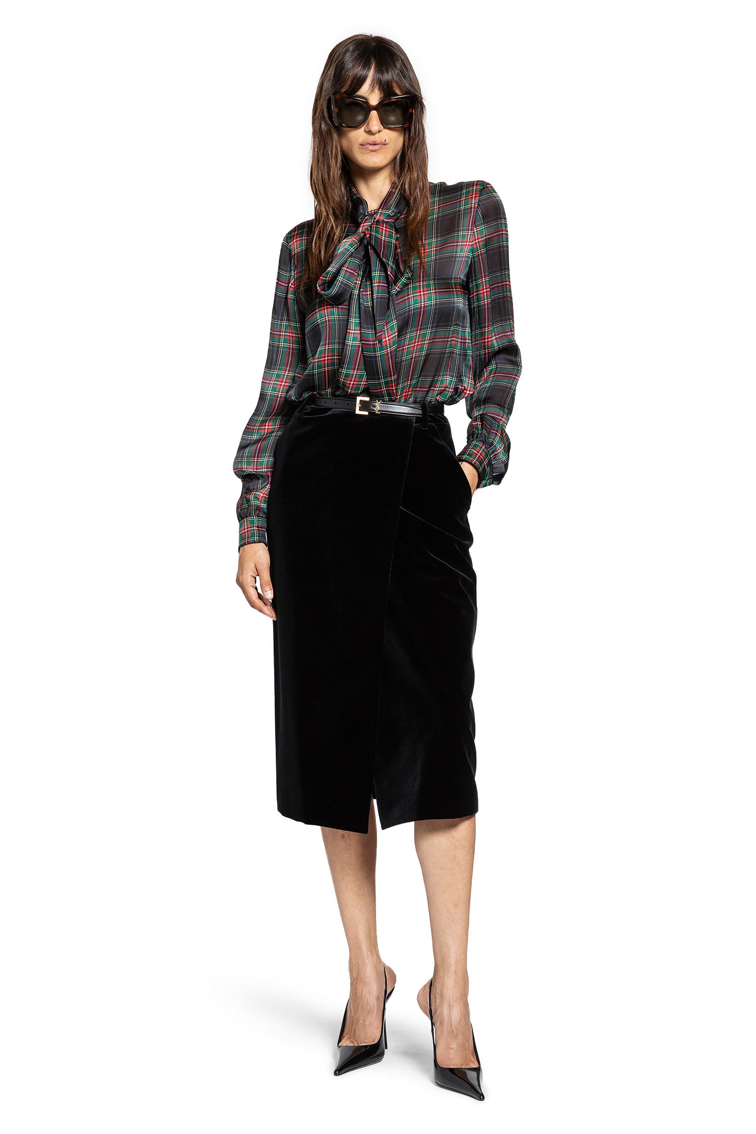 Lavallière Blouse in Silk Charmeuse - Antonioli.eu