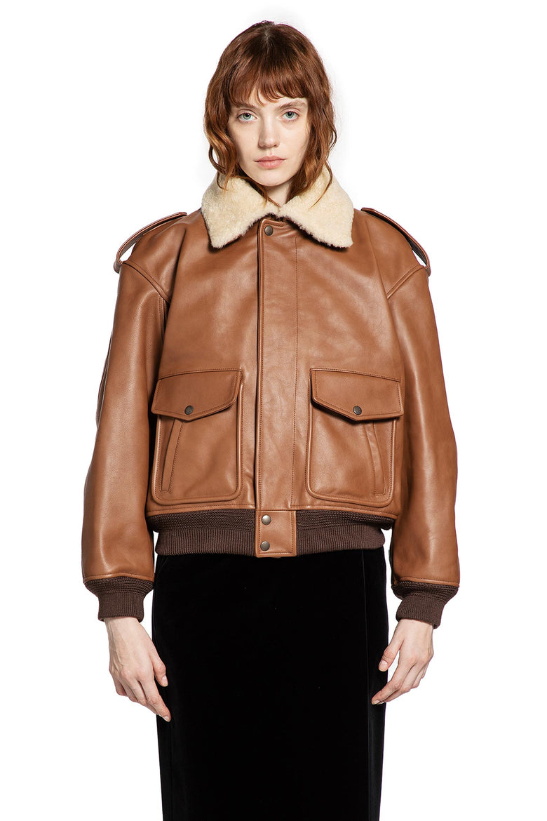 Bomber in Grained Leather and Shearling - Antonioli.eu