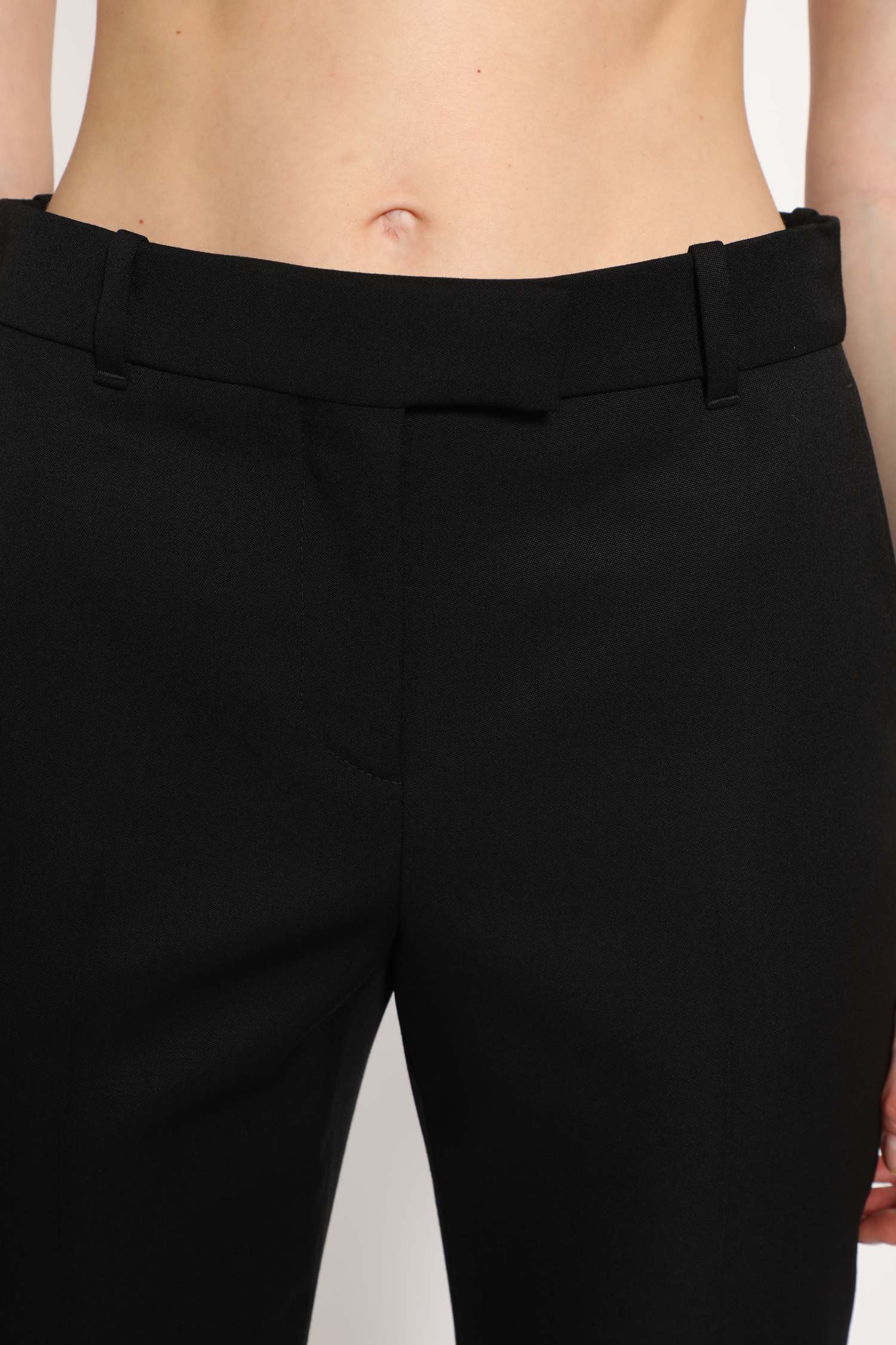 Flared Wool Tailored Trousers