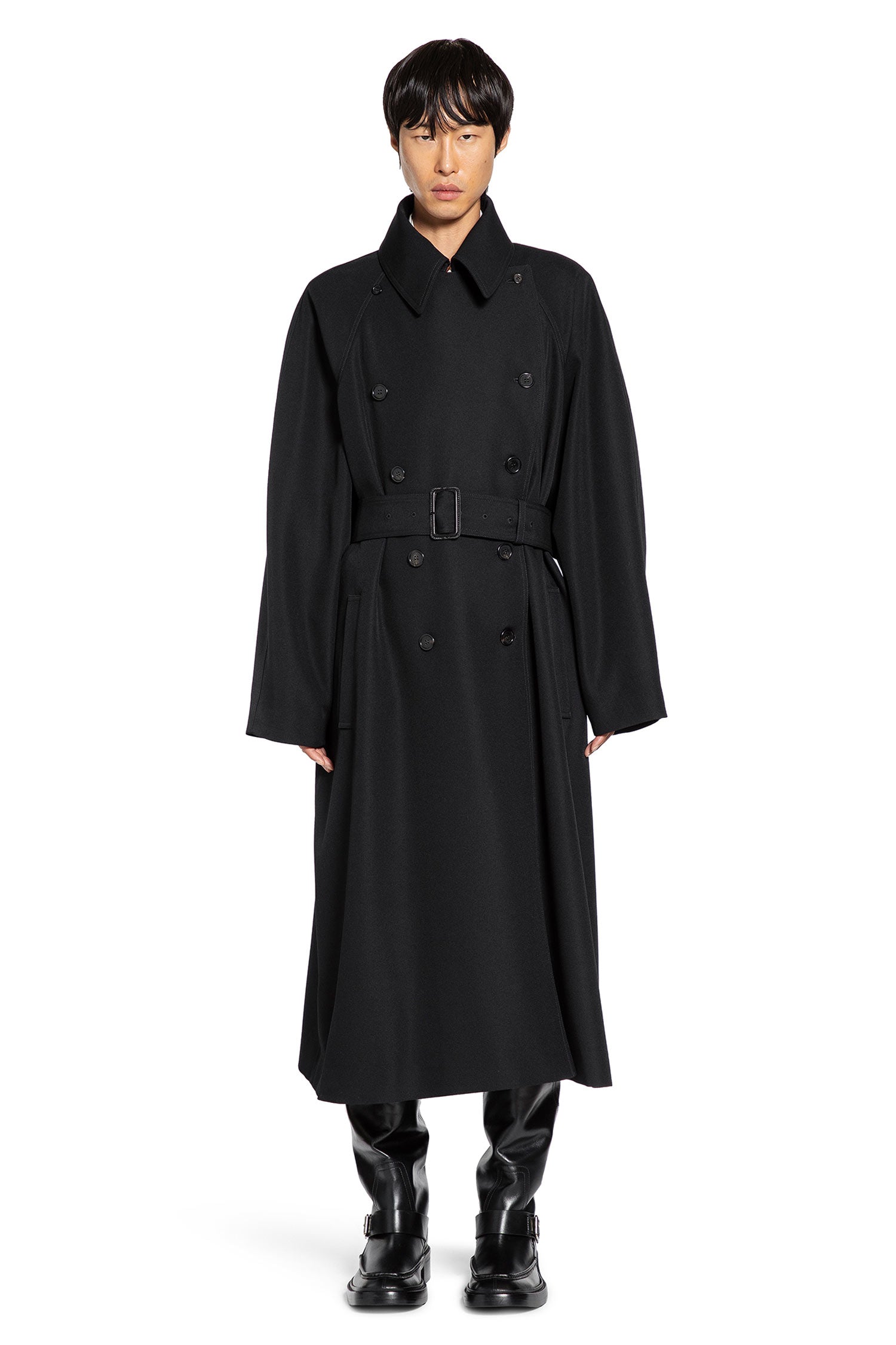 Long Coat in Grain de Poudre