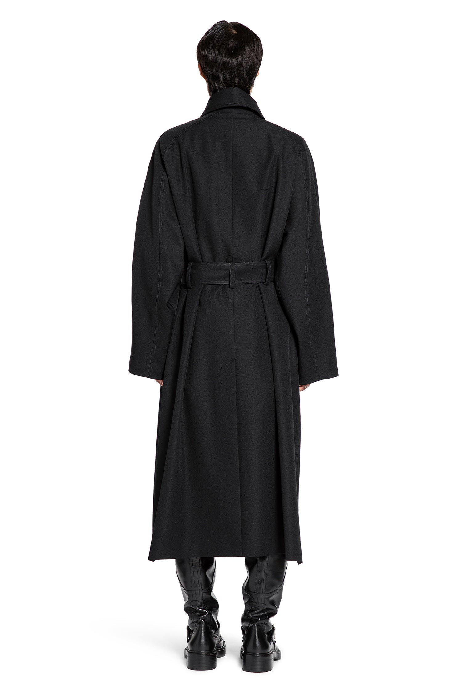 Long Coat in Grain de Poudre