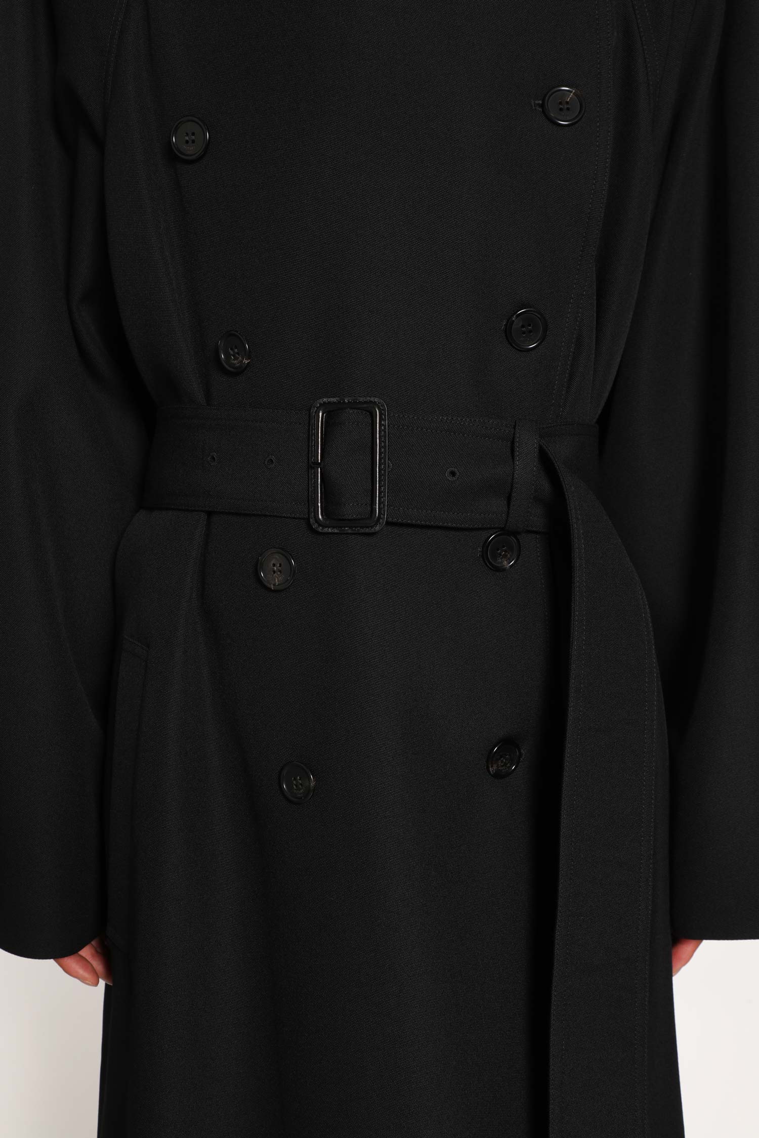 Long Coat in Grain de Poudre