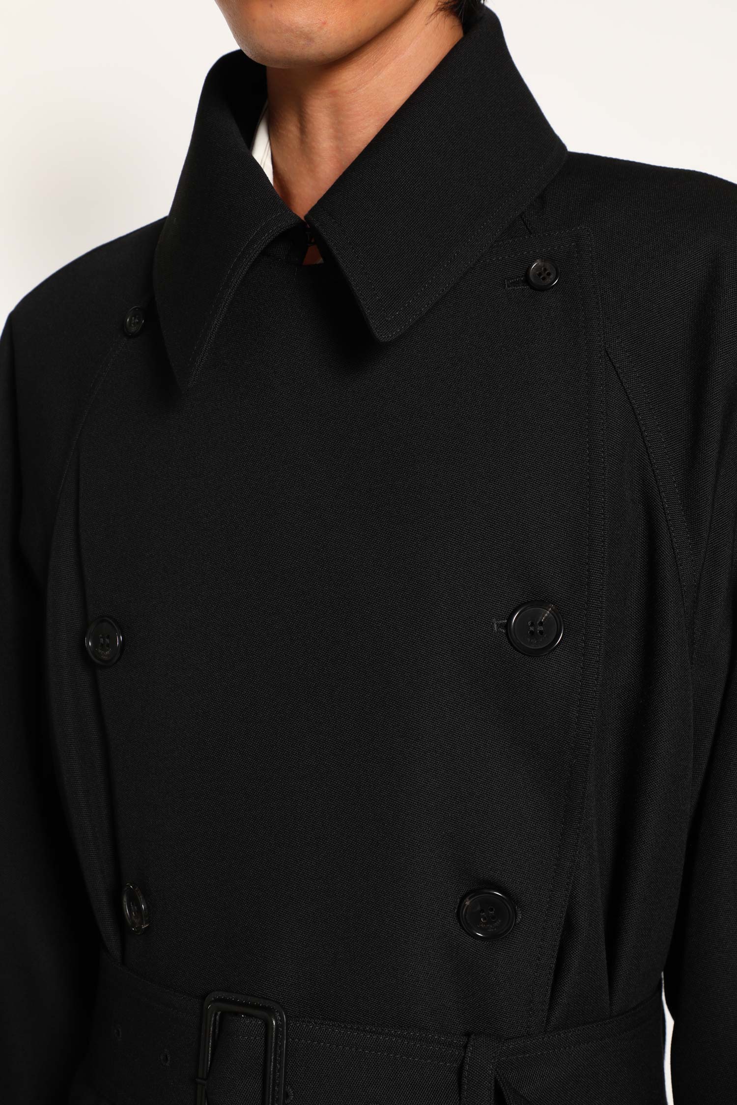 Long Coat in Grain de Poudre