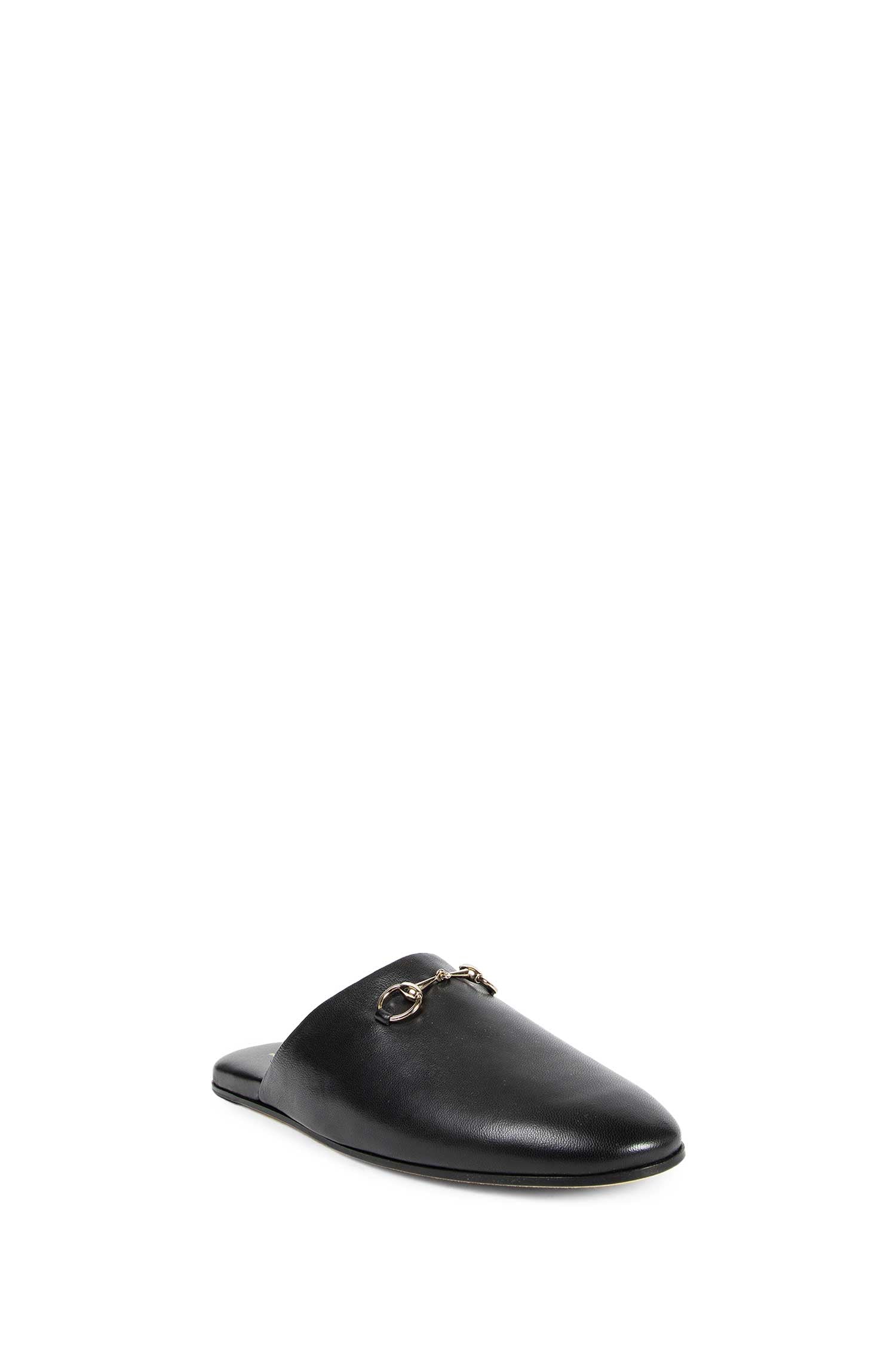 Leather Horsebit Slippers