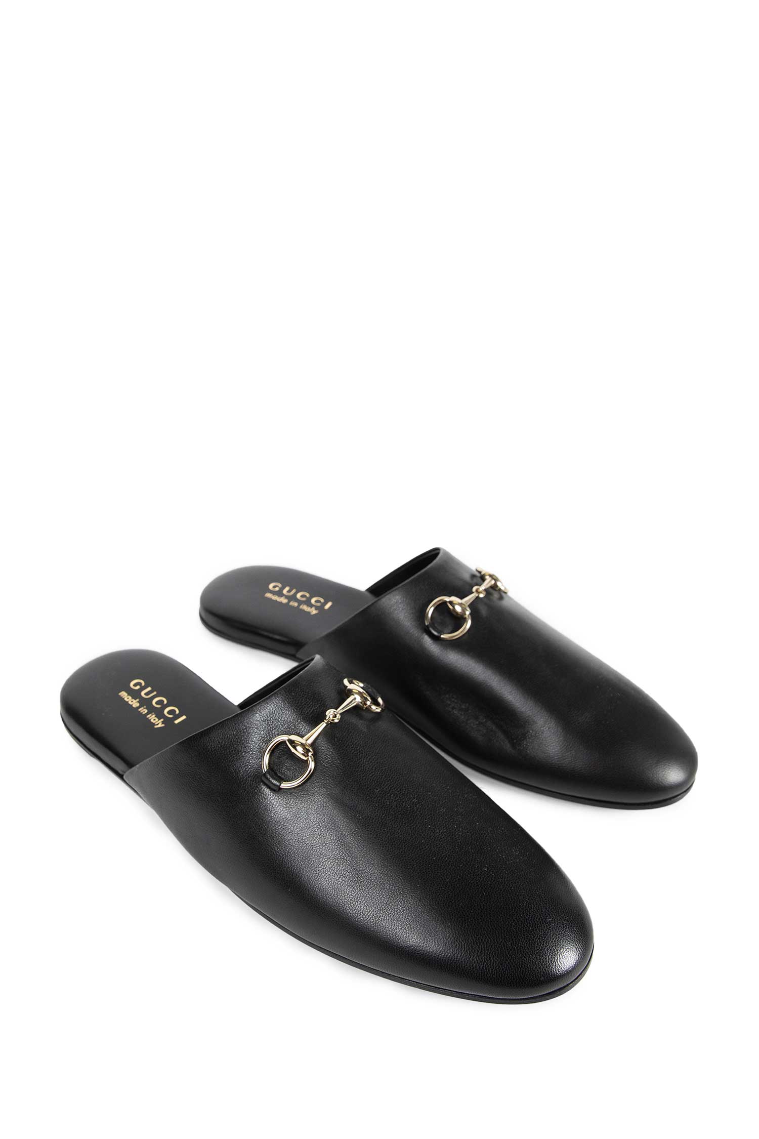 Leather Horsebit Slippers