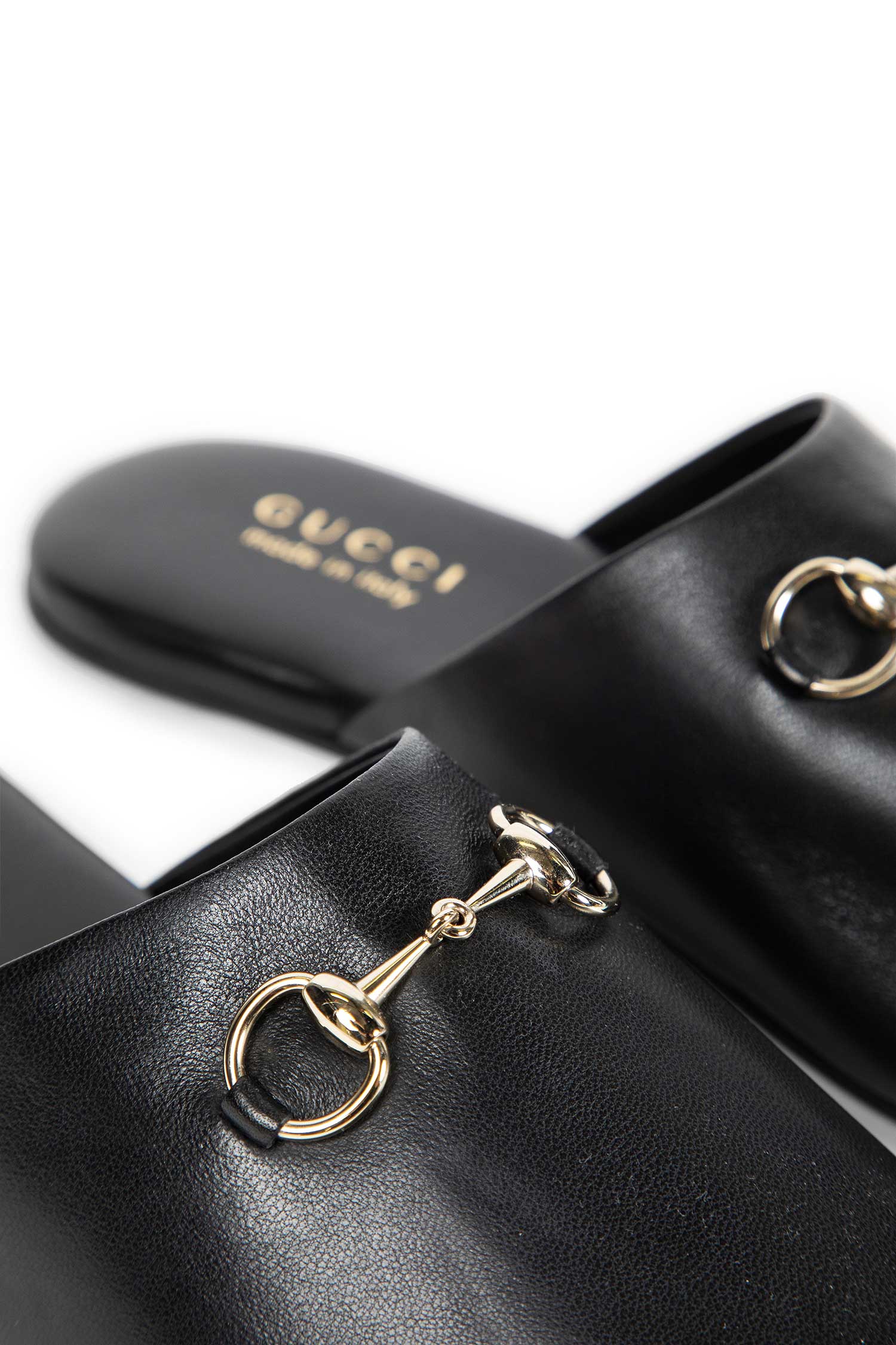 Leather Horsebit Slippers