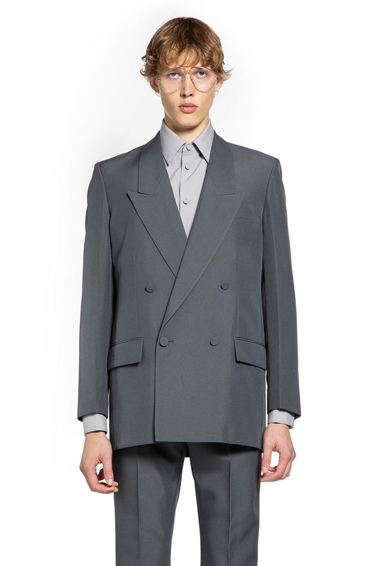 Double-Breasted Twill Blazer