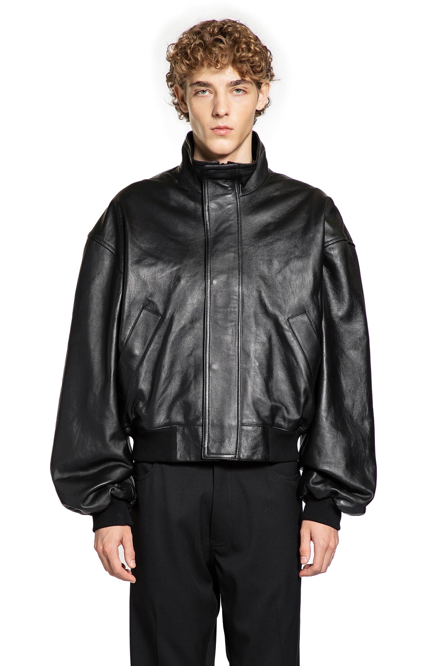Lamb Leather & Cotton Blouson