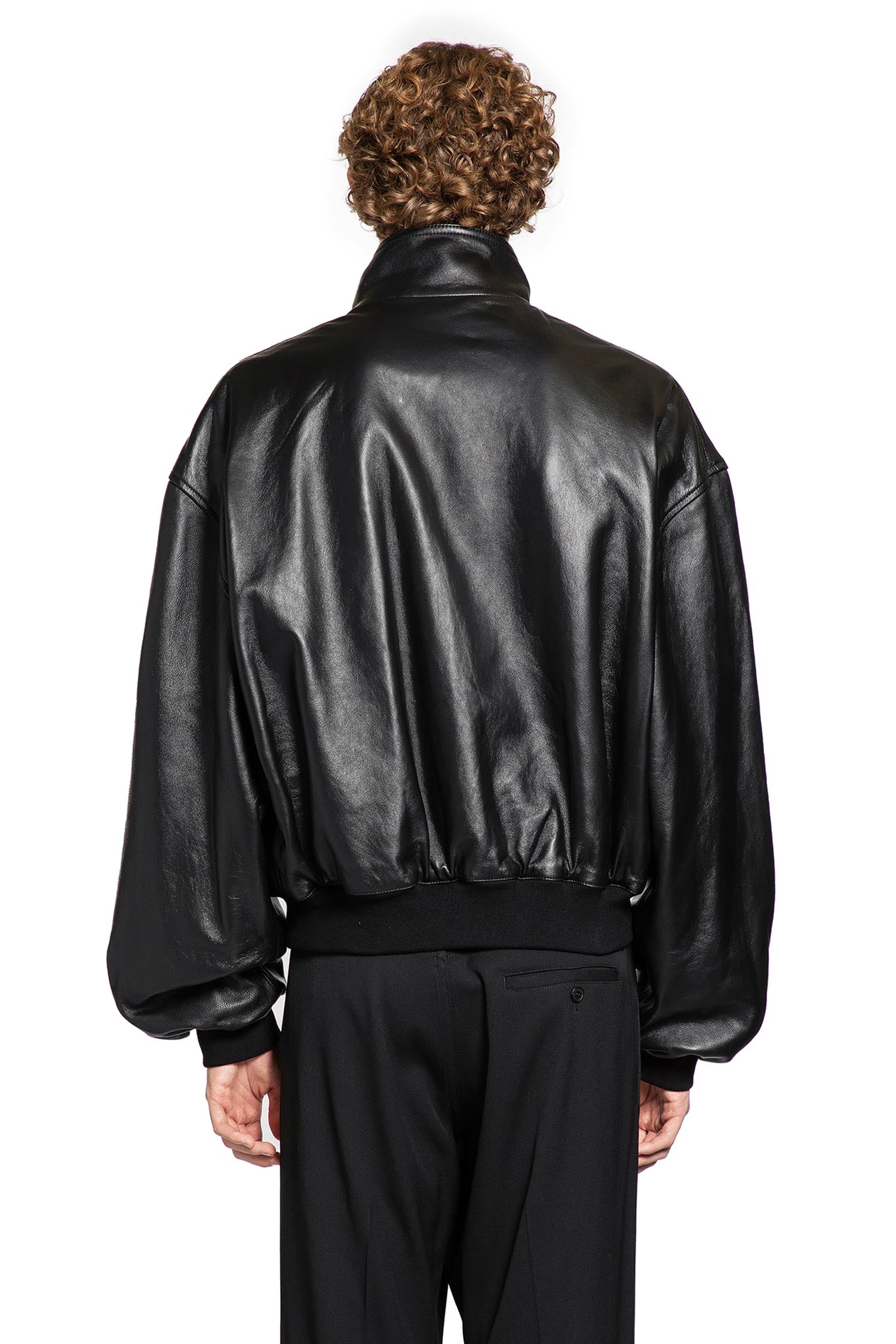 Lamb Leather & Cotton Blouson