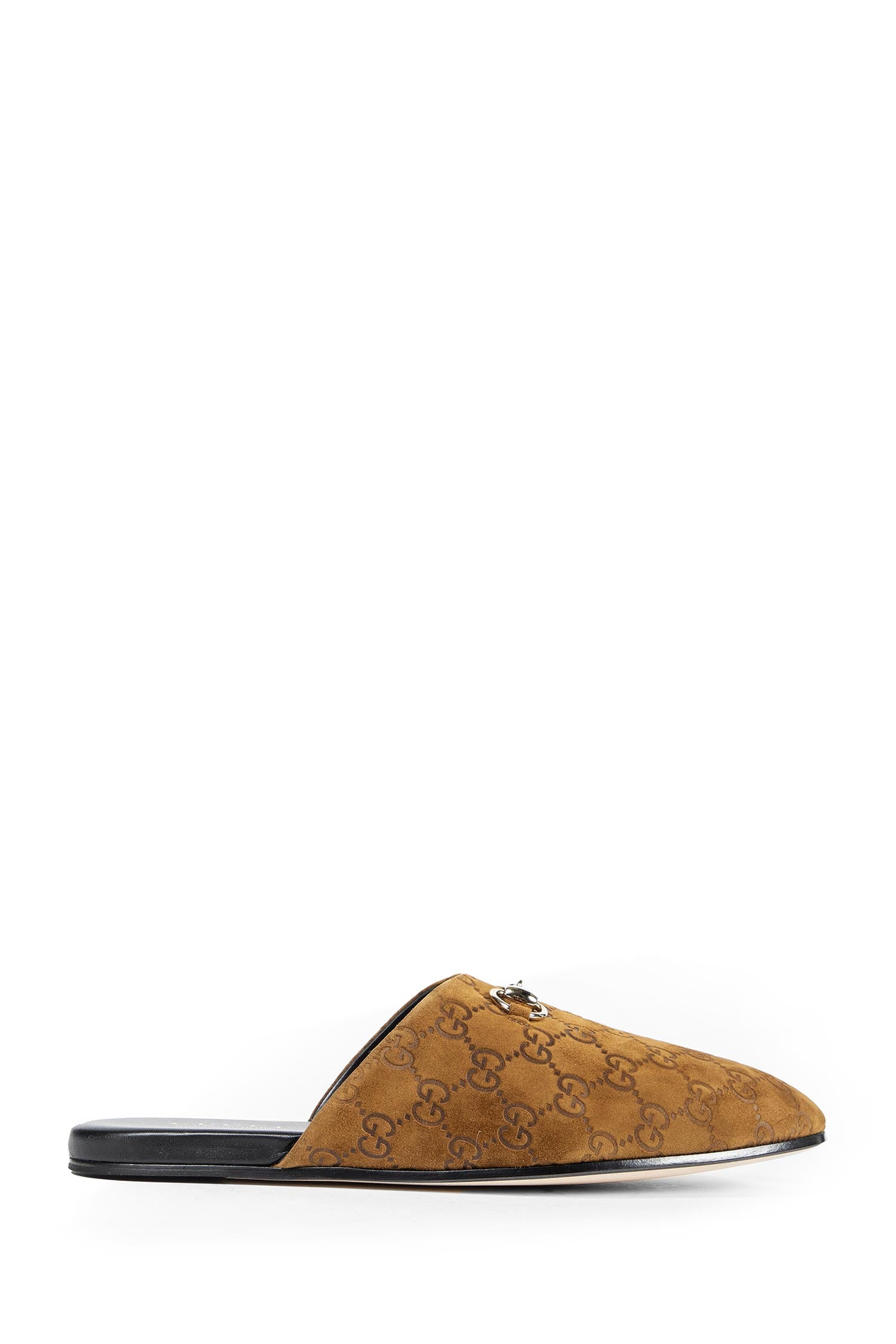 GG Suede Horsebit Slippers