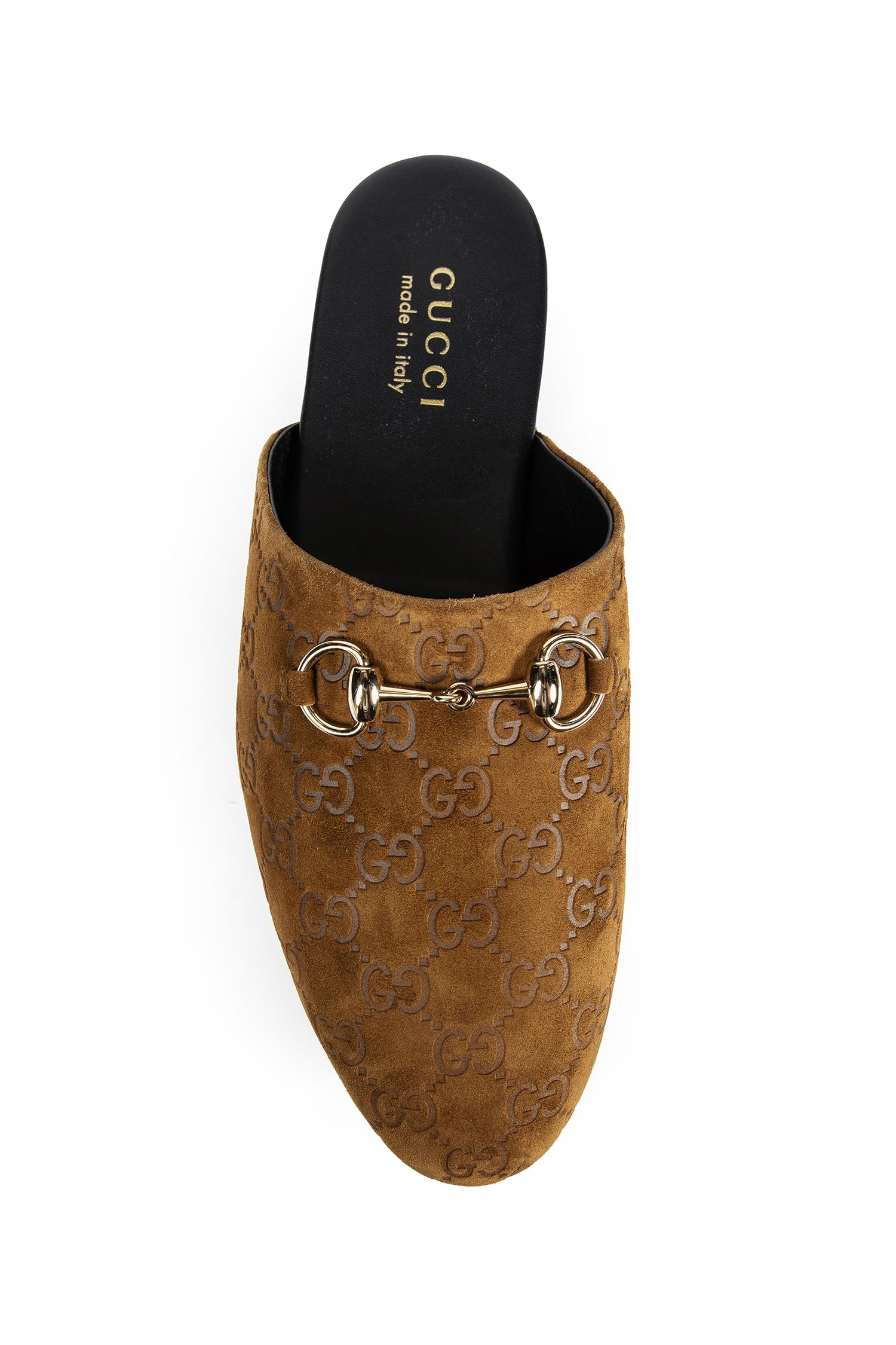 GG Suede Horsebit Slippers