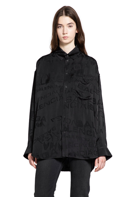 Logo Jacquard Satin Shirt