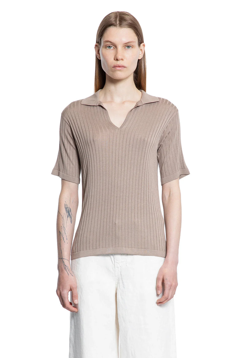 Kaiomi Polo Top in Silk and Viscose - Antonioli.eu