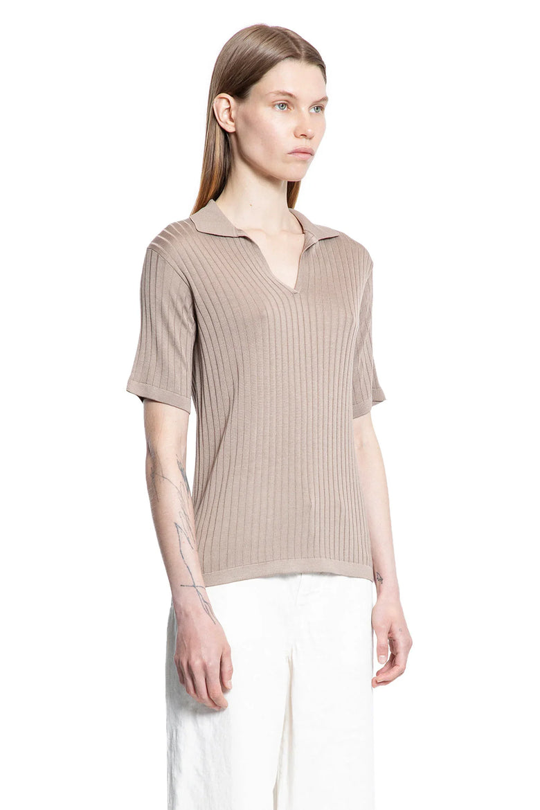 Kaiomi Polo Top in Silk and Viscose - Antonioli.eu