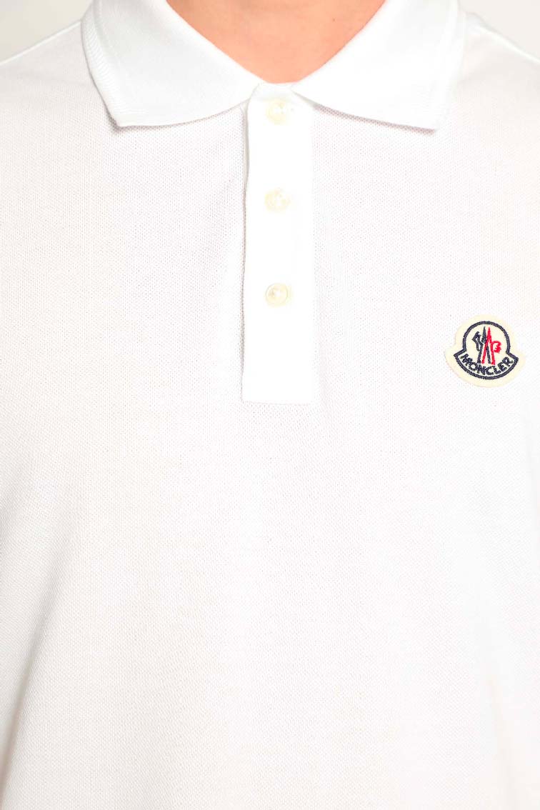 Logo Patch Cotton Piqué Polo Shirt