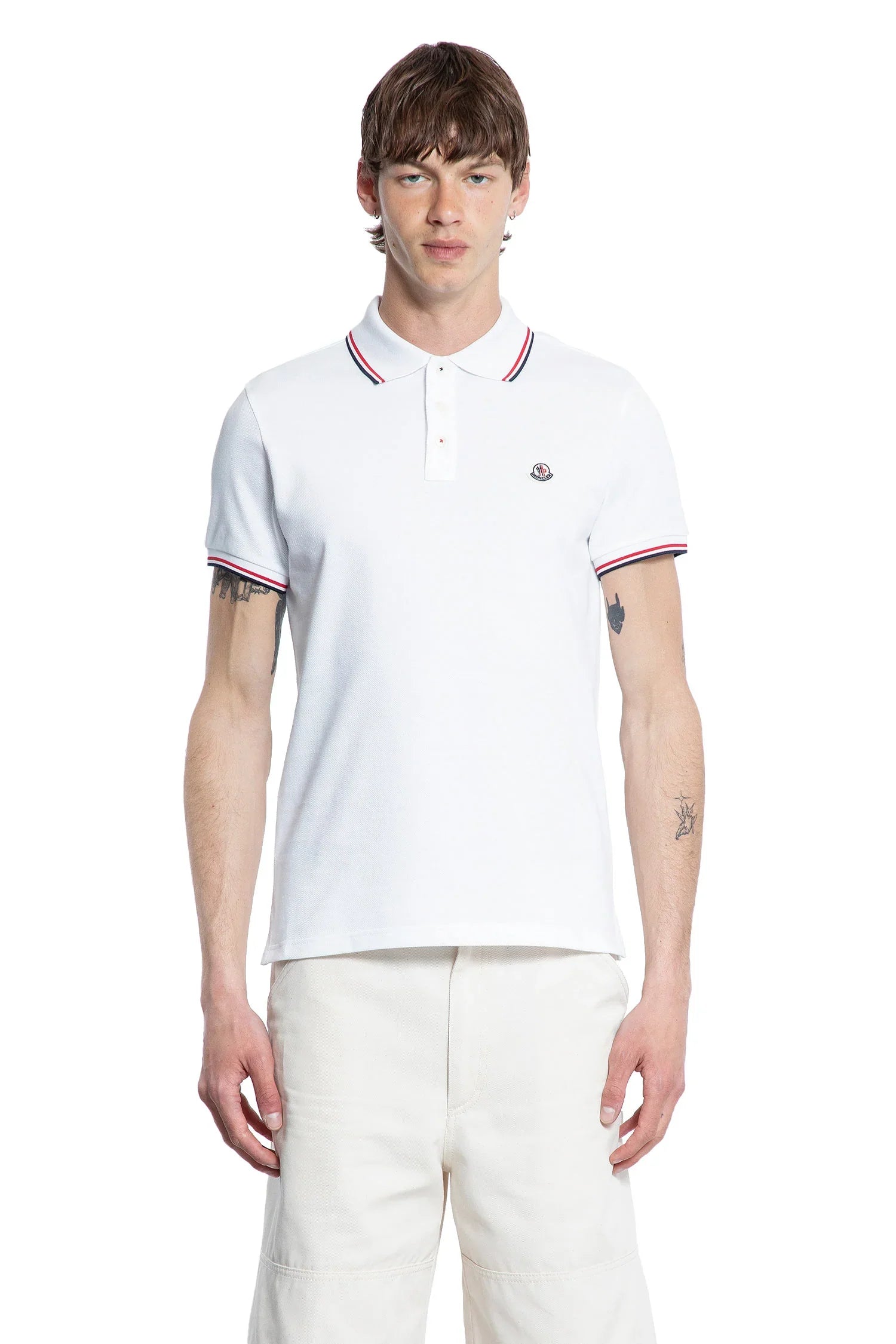 MONCLER MAN WHITE T-SHIRTS & TANK TOPS - Antonioli.eu
