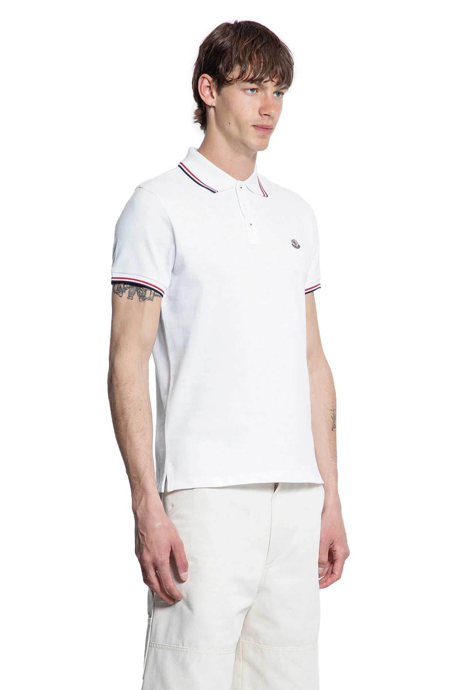 MONCLER MAN WHITE T-SHIRTS & TANK TOPS - Antonioli.eu