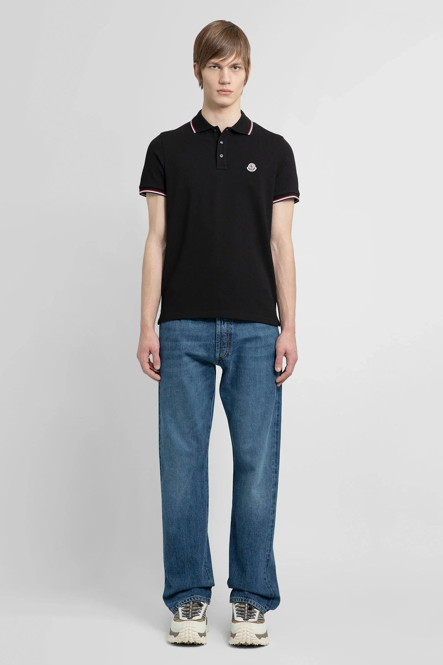 MONCLER MAN BLACK T-SHIRTS & TANK TOPS - Antonioli.eu