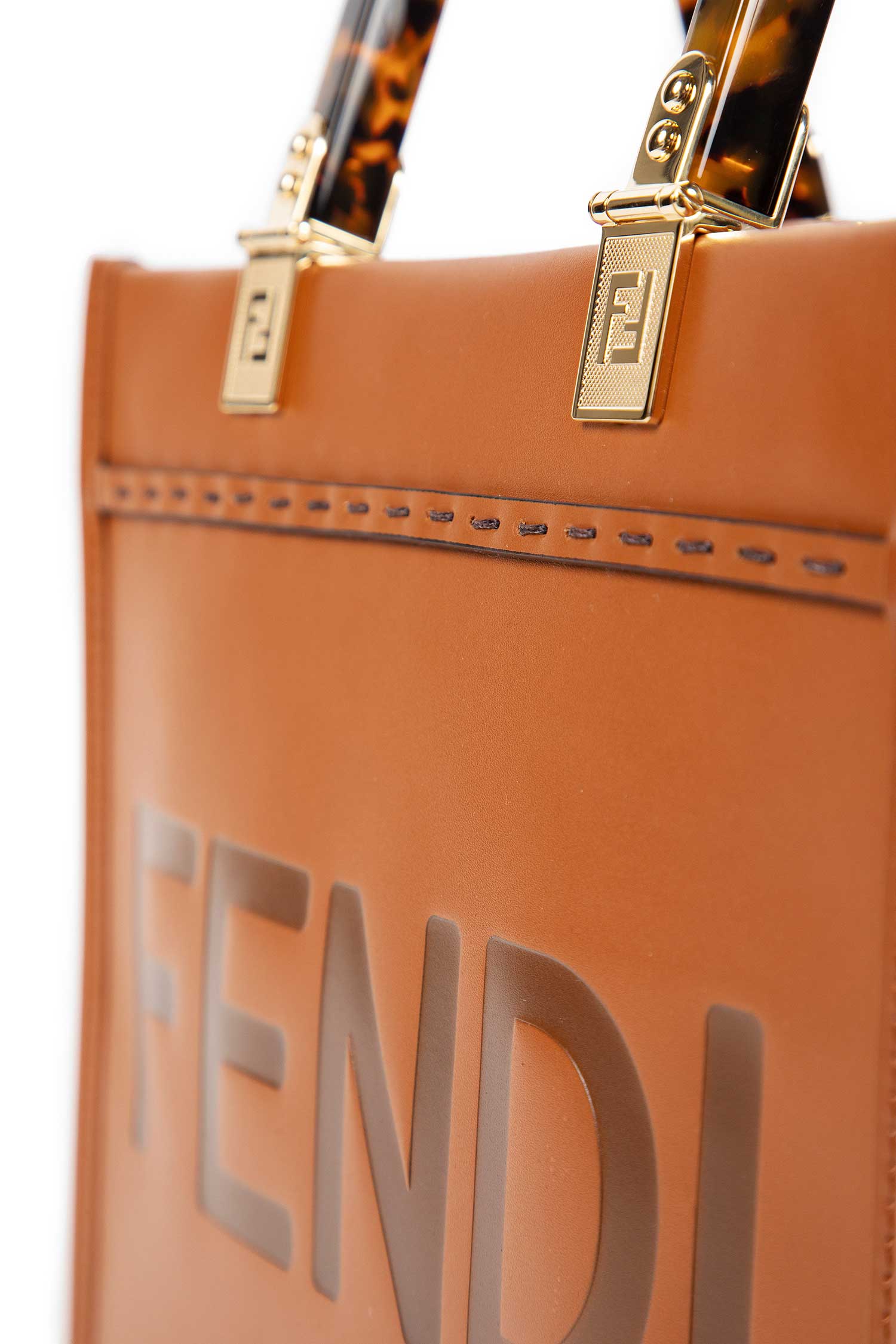 FENDI WOMAN BROWN TOP HANDLE BAGS