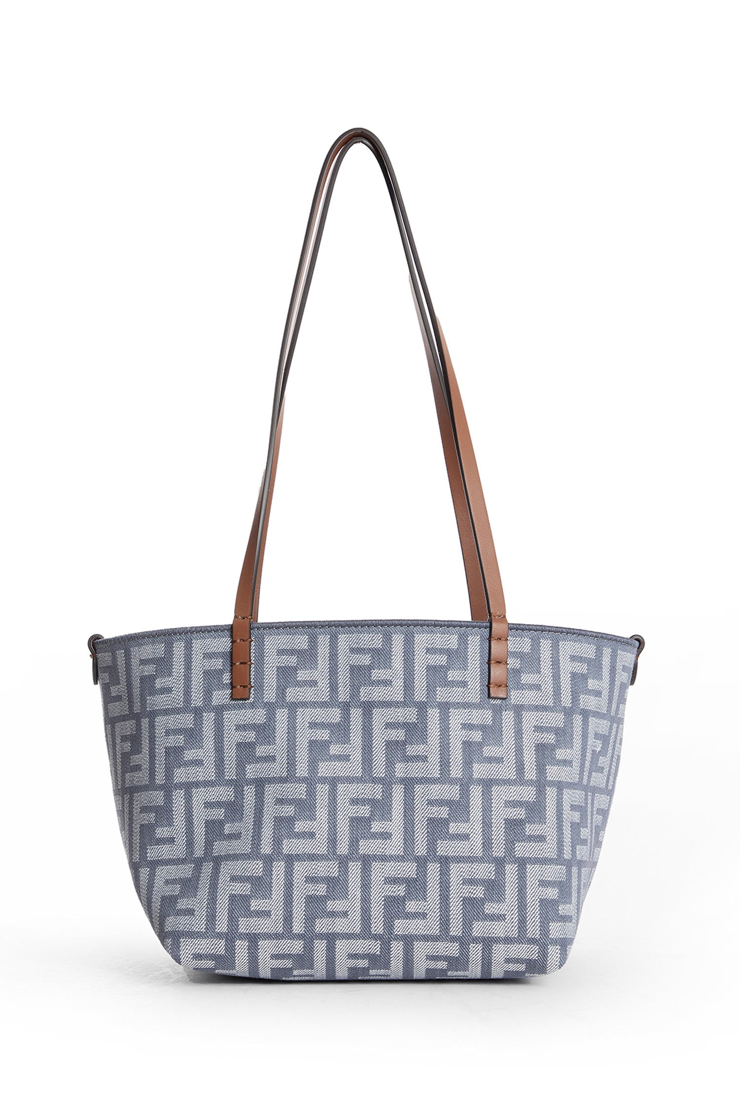 Small Roll Denim-Effect FF Shopper - Antonioli.eu