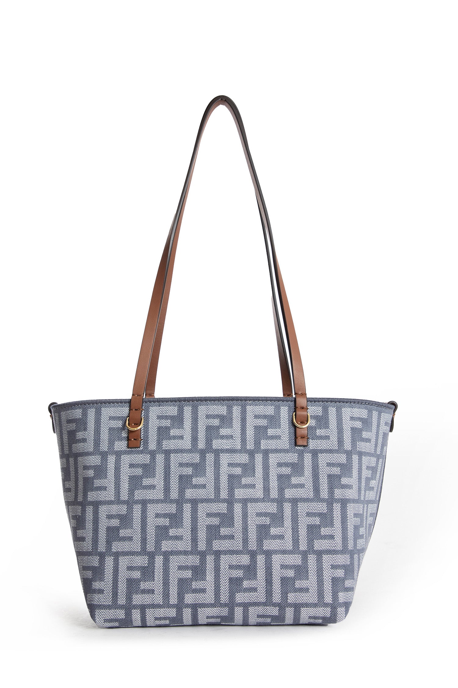 Small Roll Denim-Effect FF Shopper - Antonioli.eu