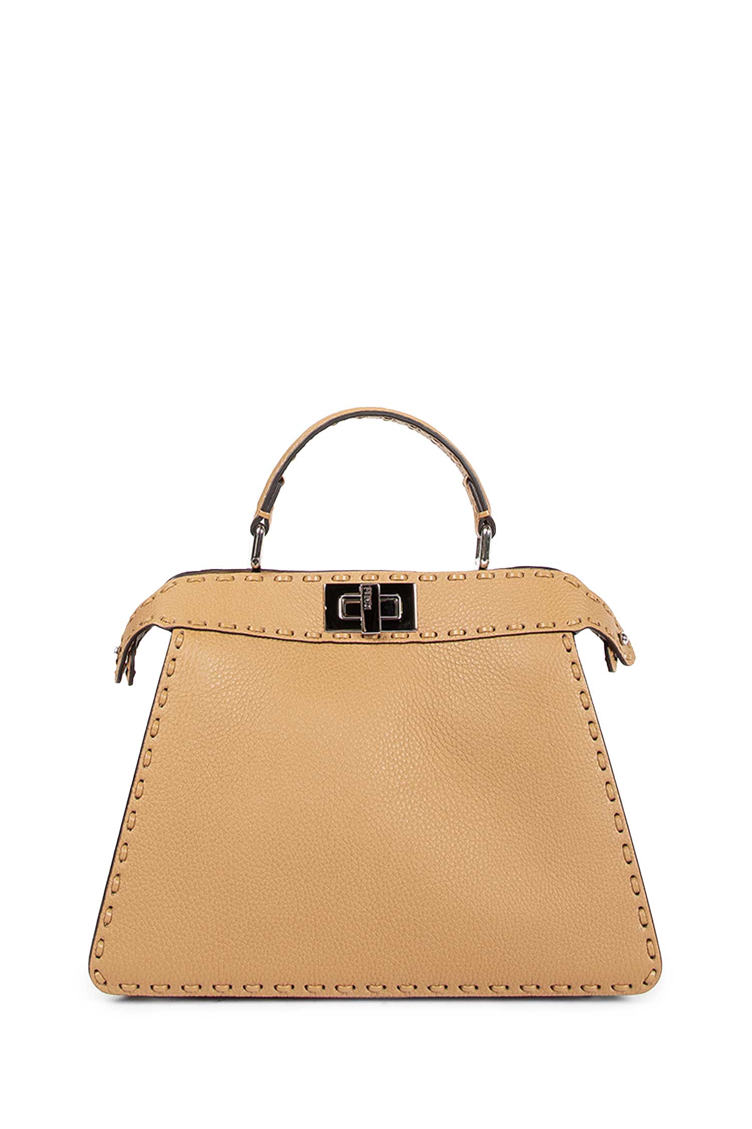 FENDI WOMAN BEIGE TOP HANDLE BAGS