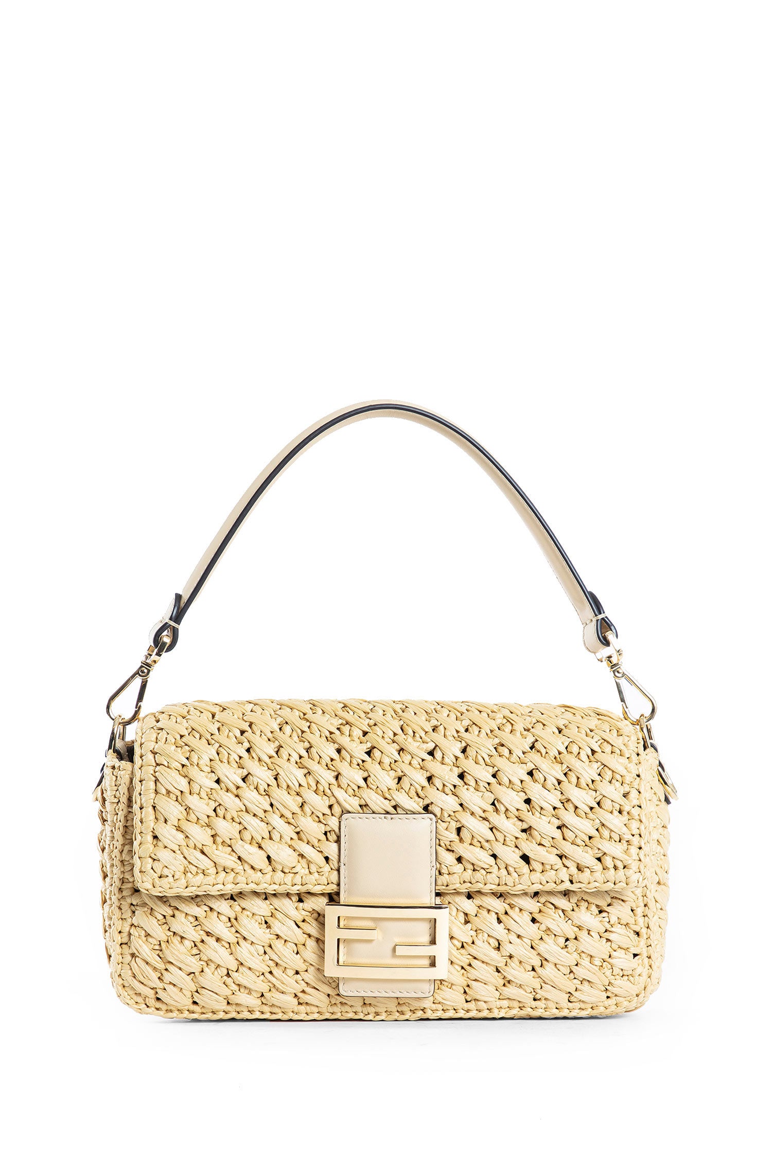 Crochet Raffia Baguette bag