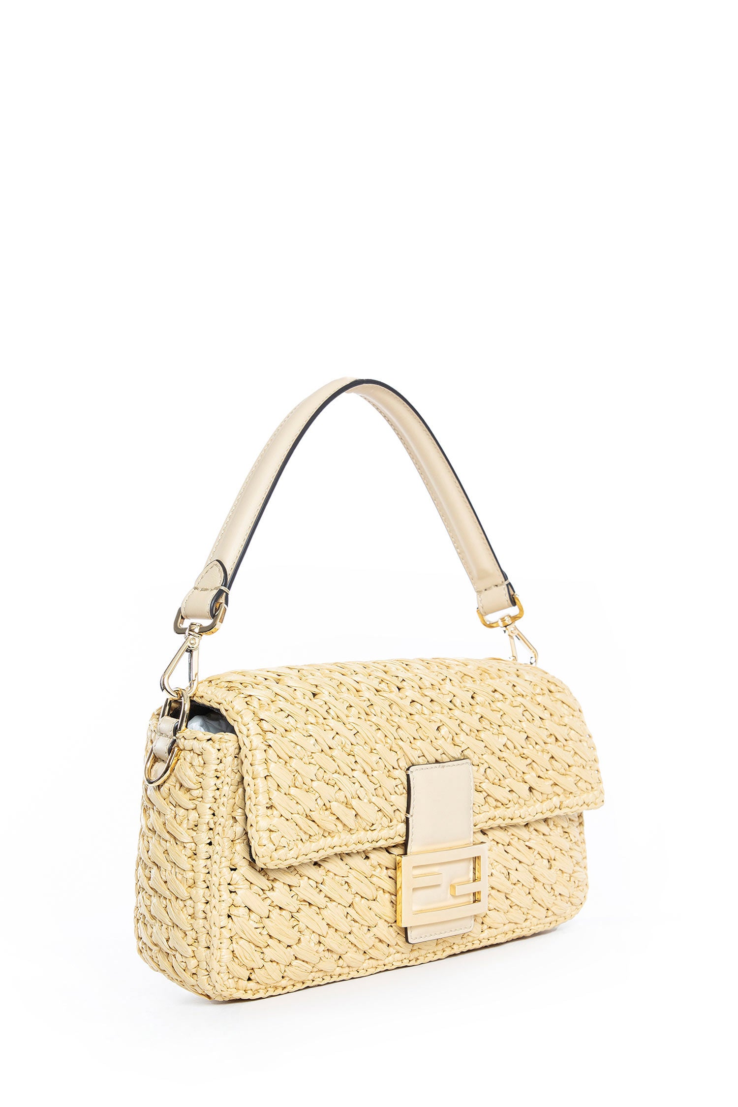 Crochet Raffia Baguette bag