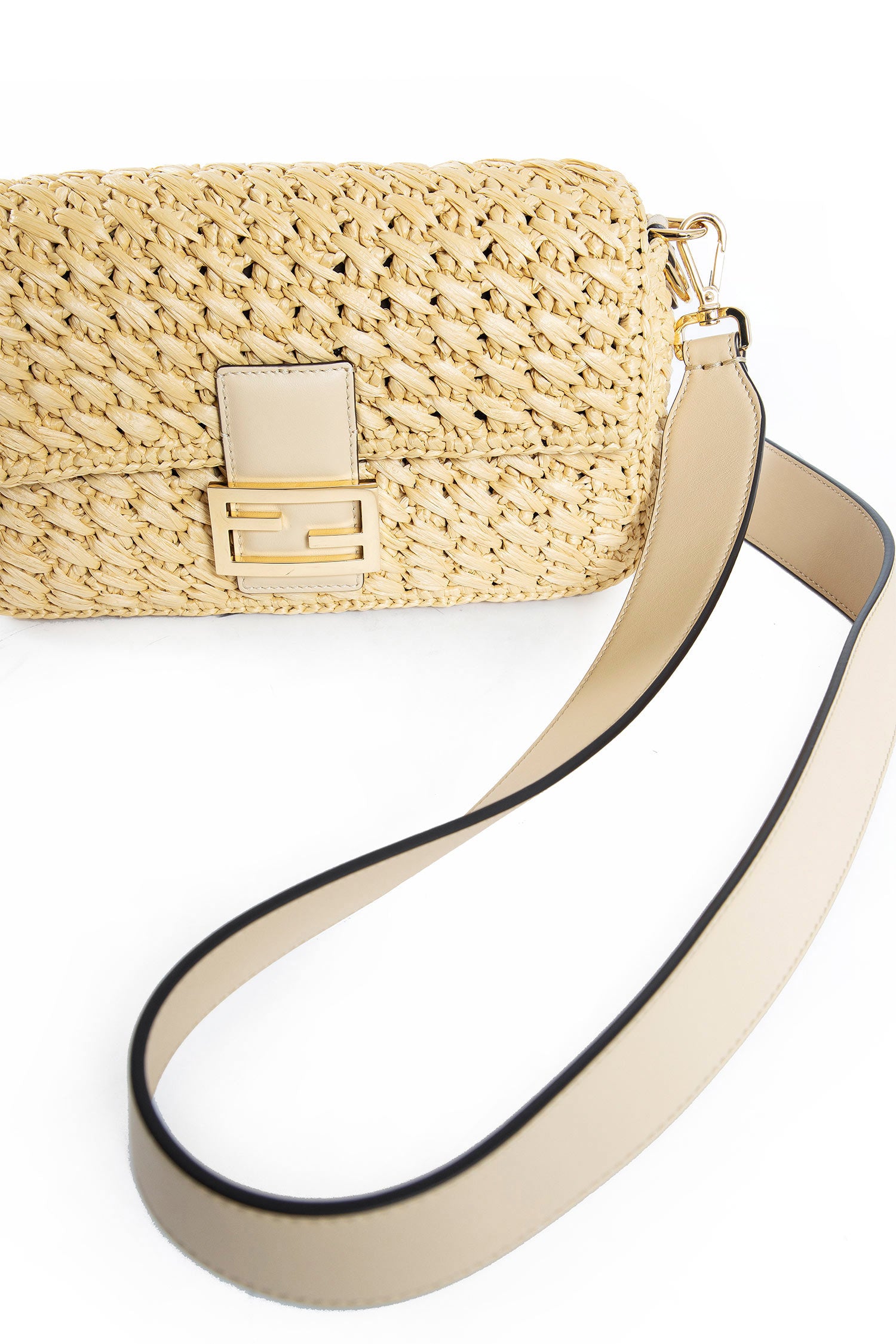 Crochet Raffia Baguette bag