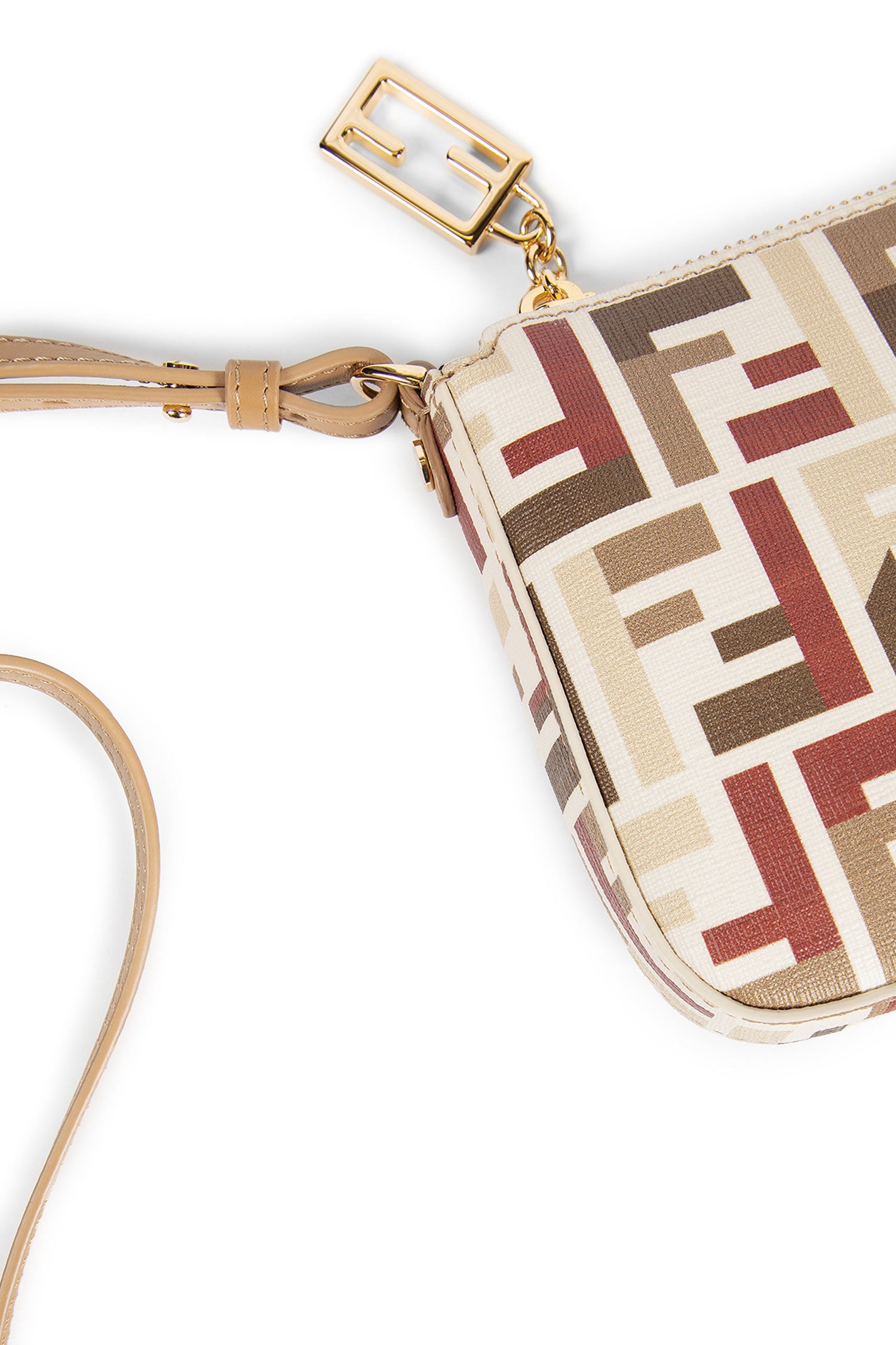 FF Fabric Baguette Chain Pouch