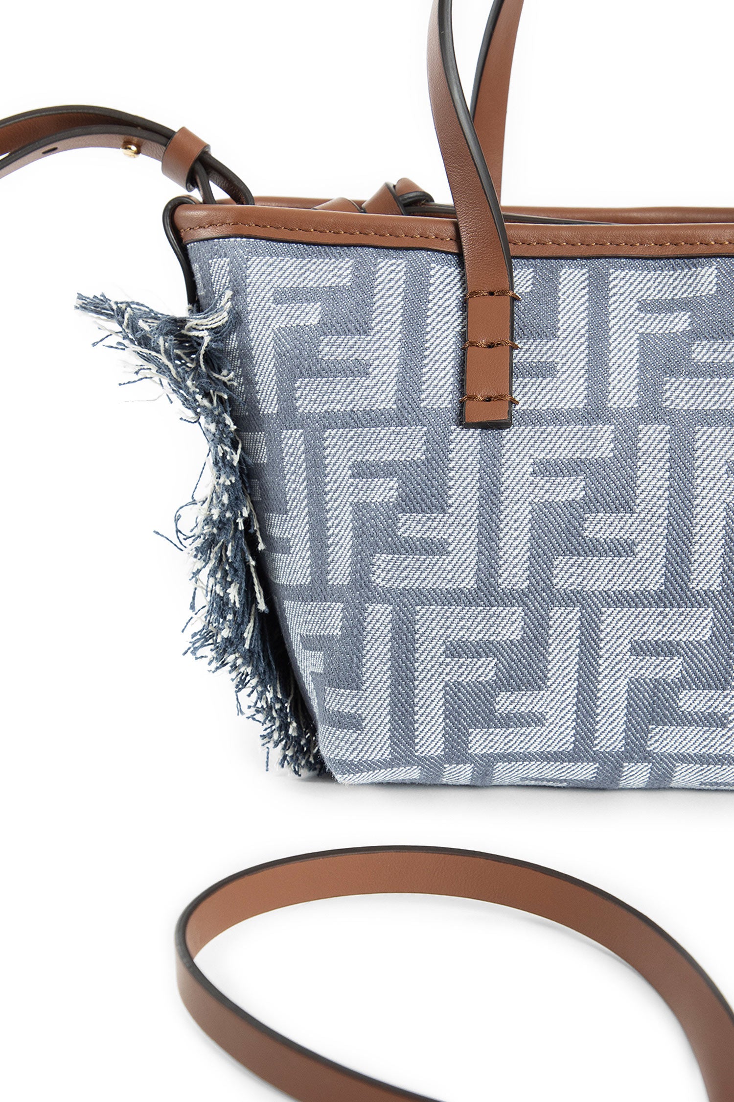 Mini Roll Denim-effect FF Tote - Antonioli.eu