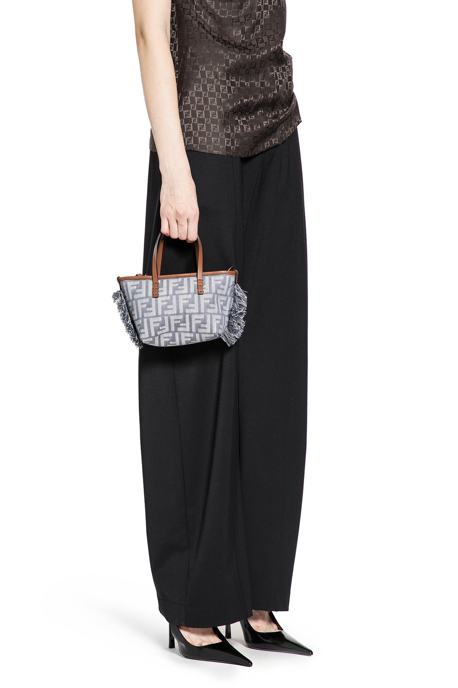 Mini Roll Tote FF efecto denim