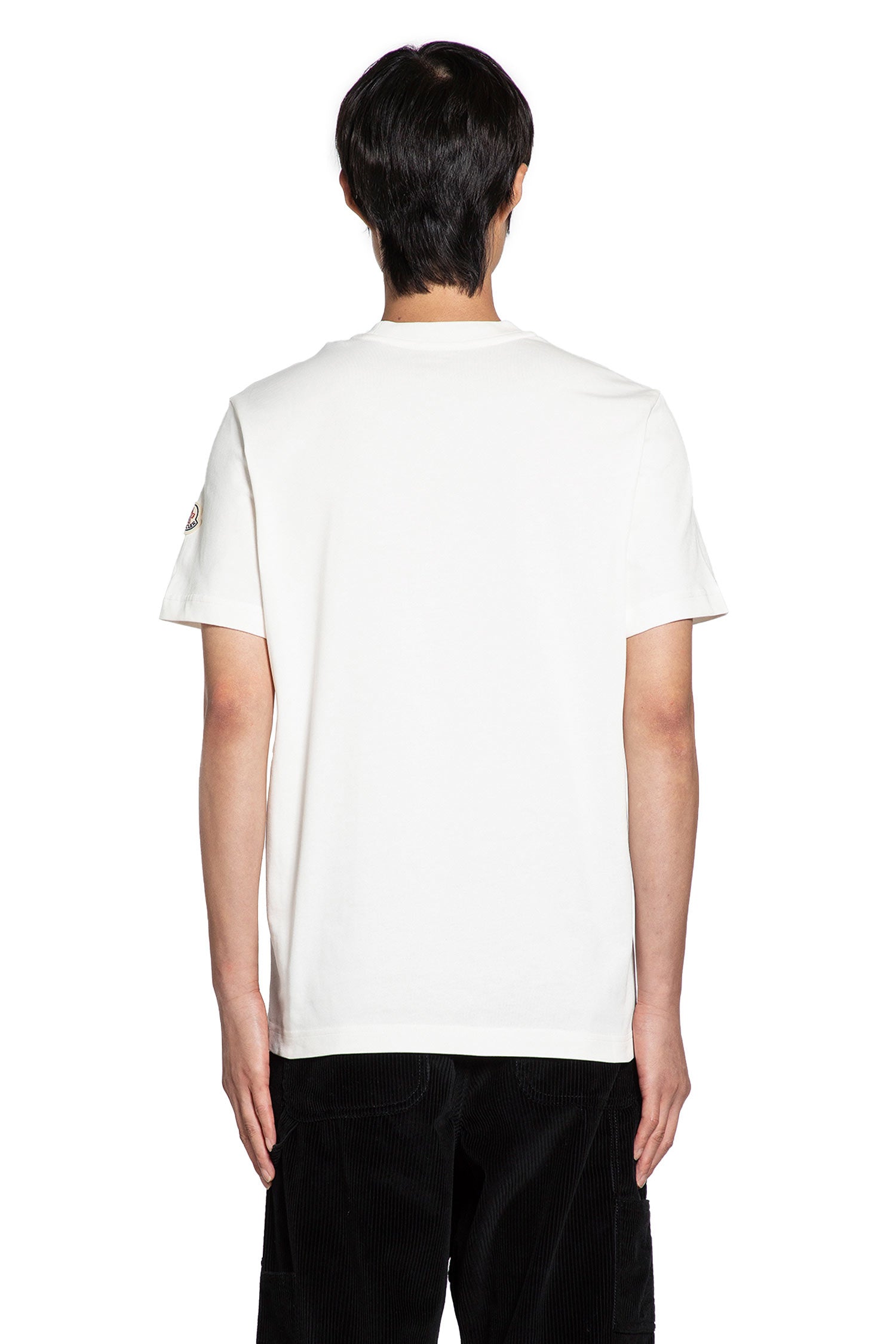 Embroidered Tricolour Logo Cotton T-Shirt