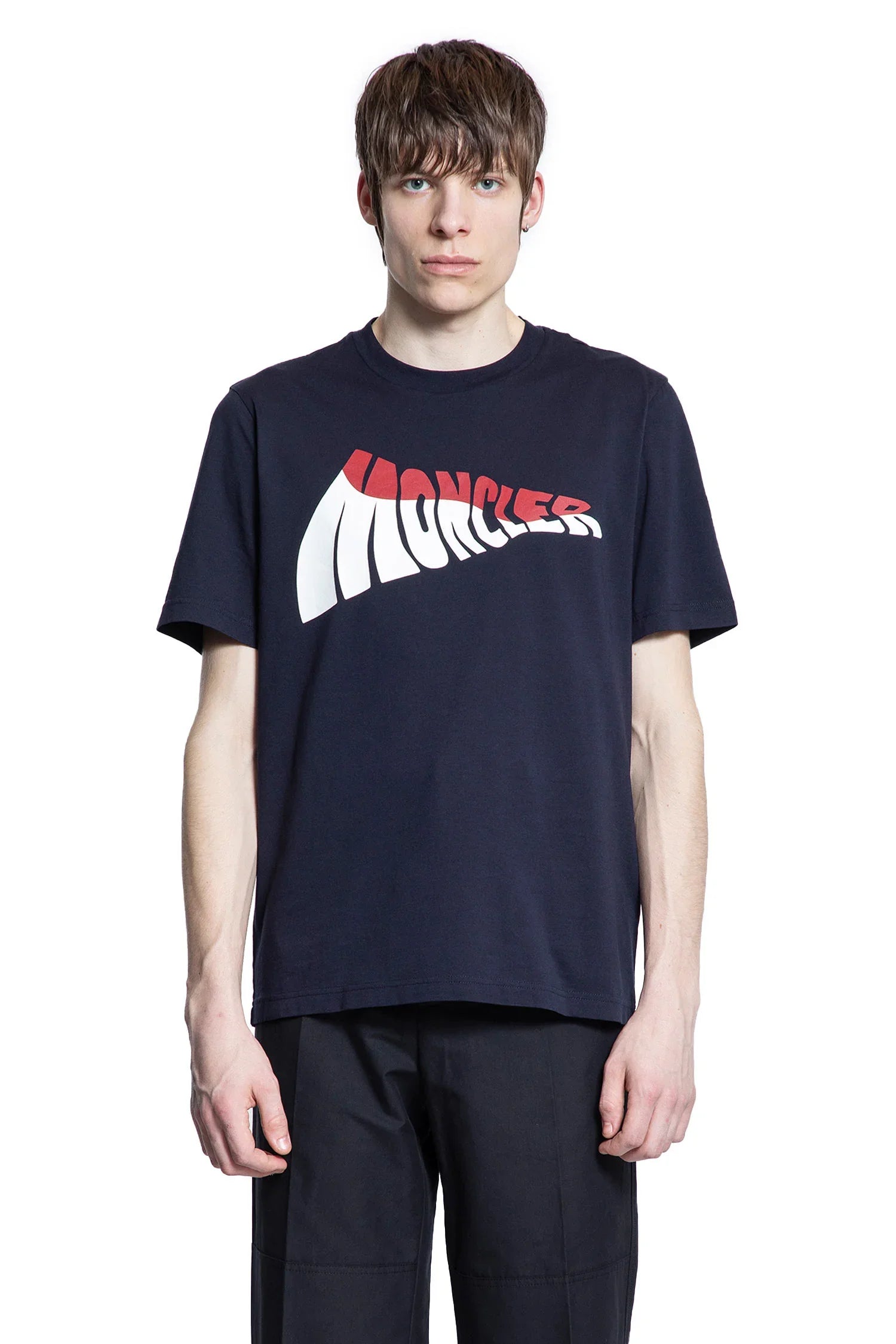 MONCLER MAN BLUE T-SHIRTS & TANK TOPS - Antonioli.eu