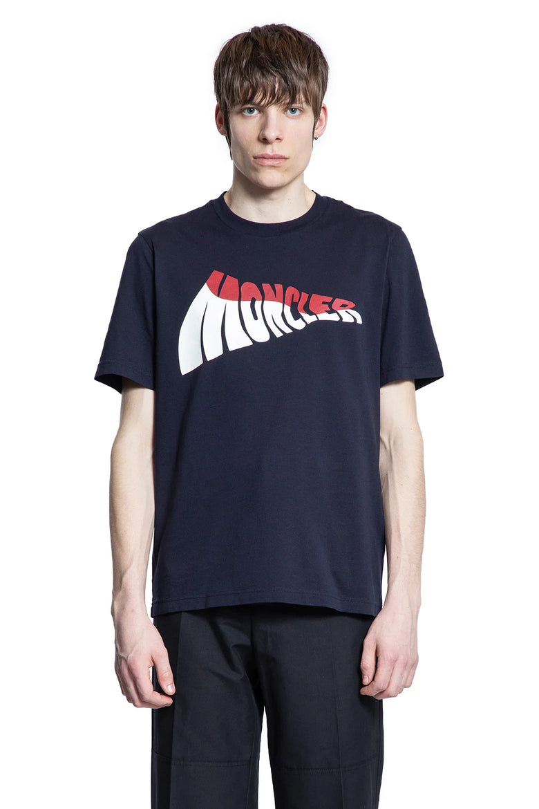 MONCLER MAN BLUE T-SHIRTS & TANK TOPS - Antonioli.eu