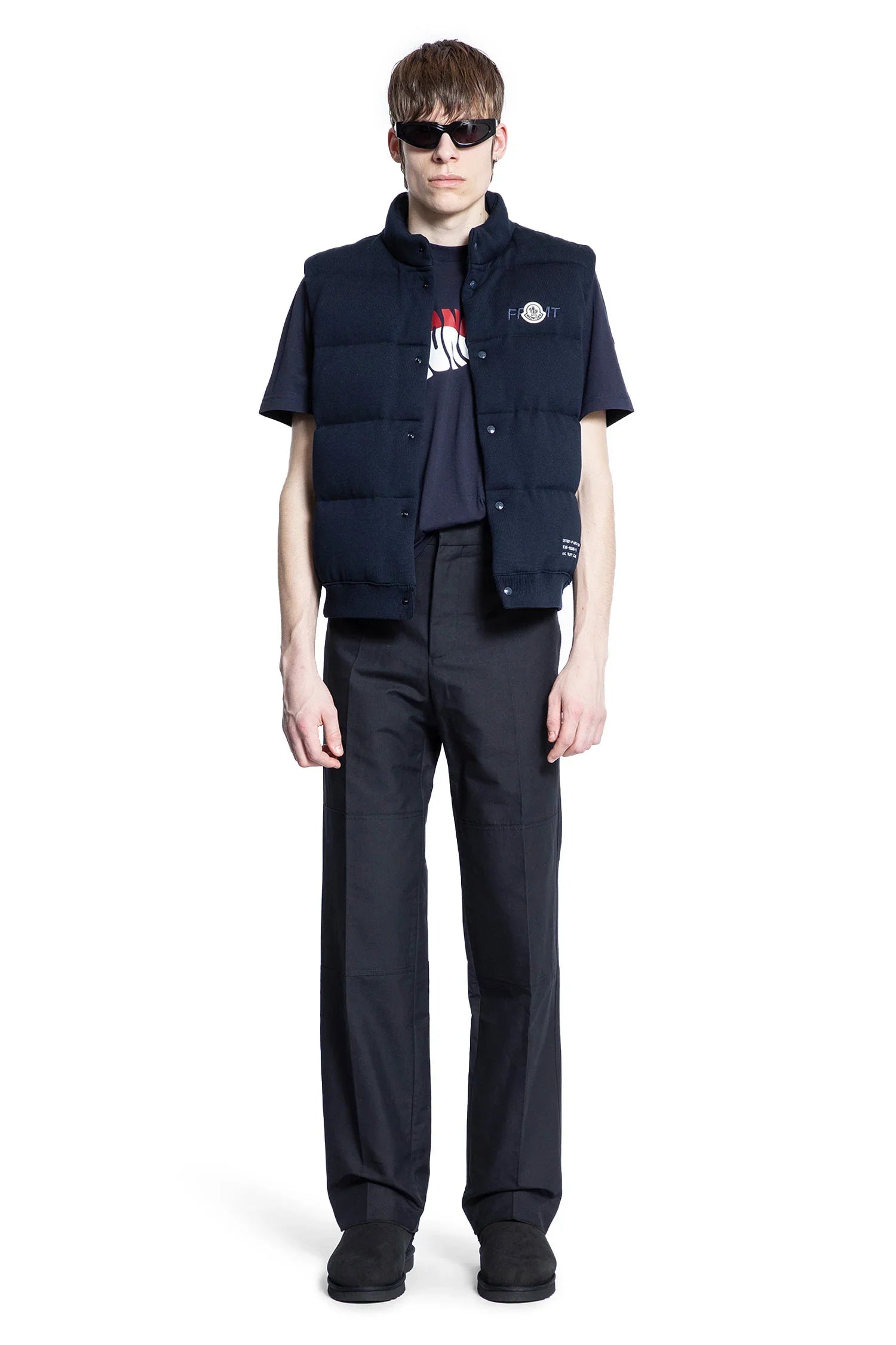 MONCLER MAN BLUE T-SHIRTS & TANK TOPS - Antonioli.eu