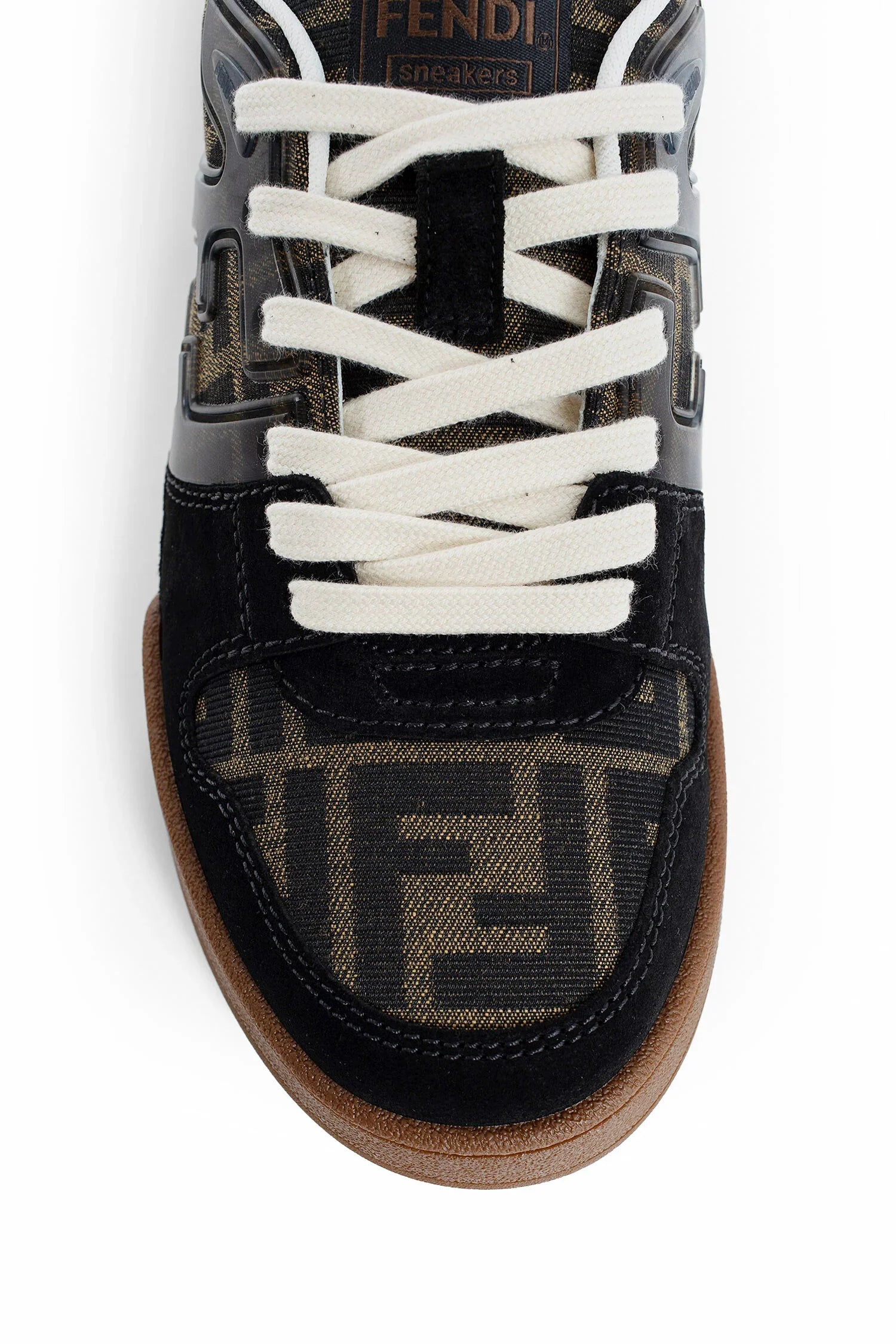 Fendi match suede and canvas sneakers - Antonioli.eu