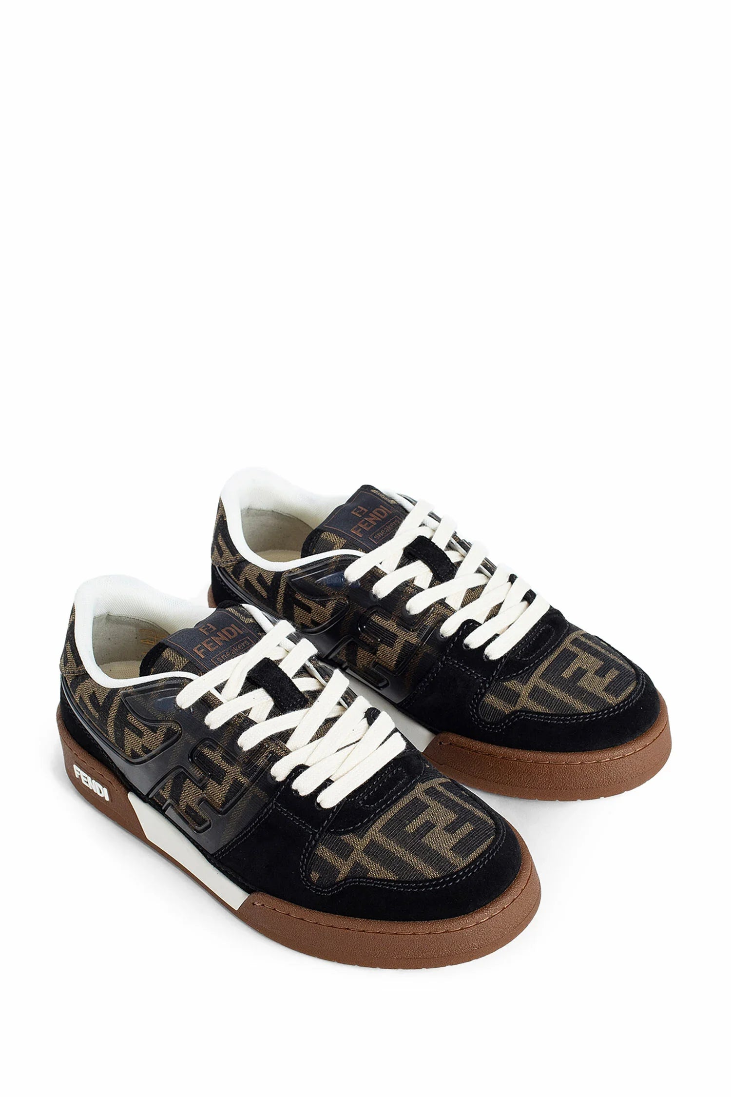 Fendi match suede and canvas sneakers - Antonioli.eu