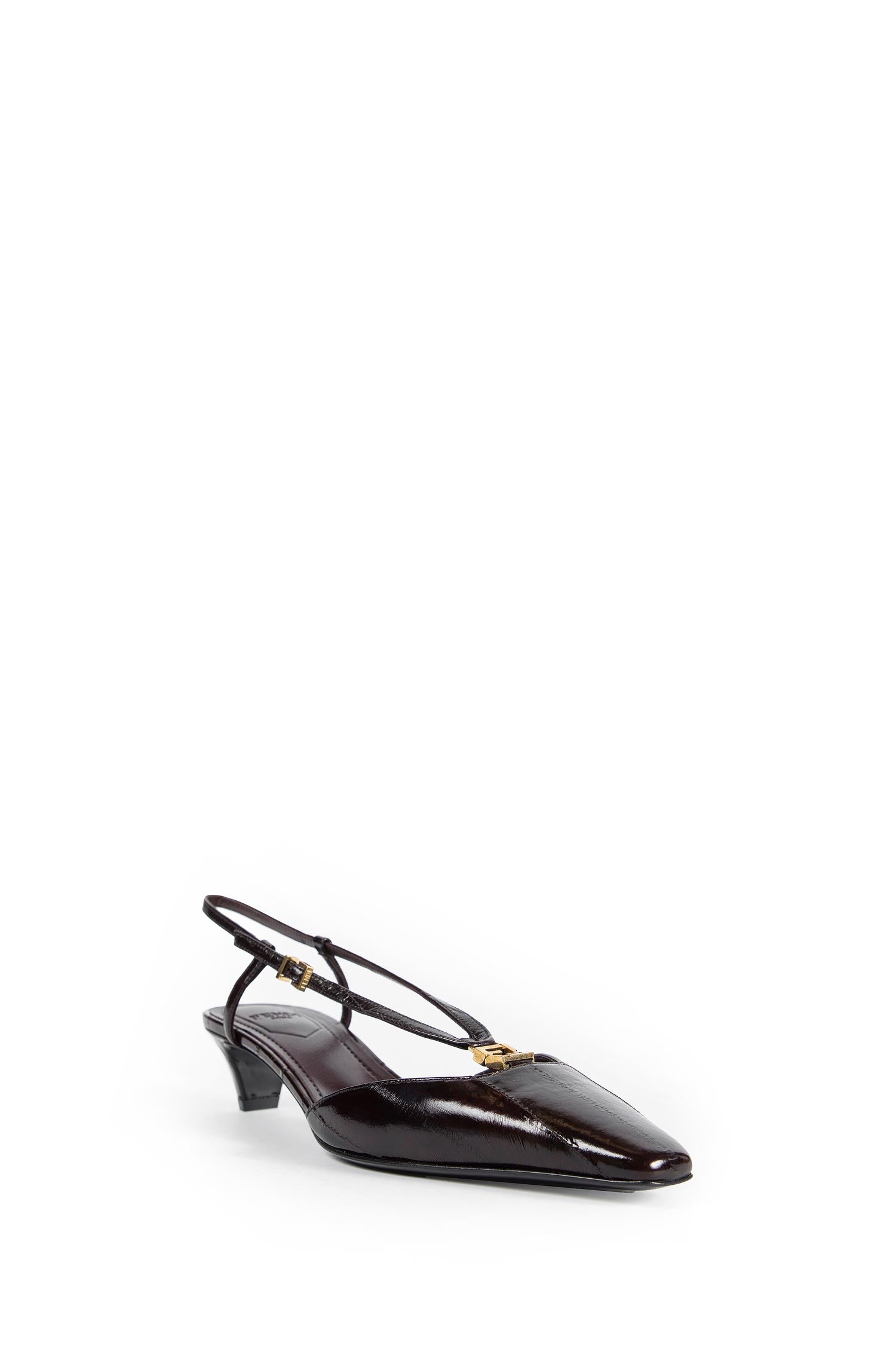 Fendi FFold Eel Leather Slingbacks