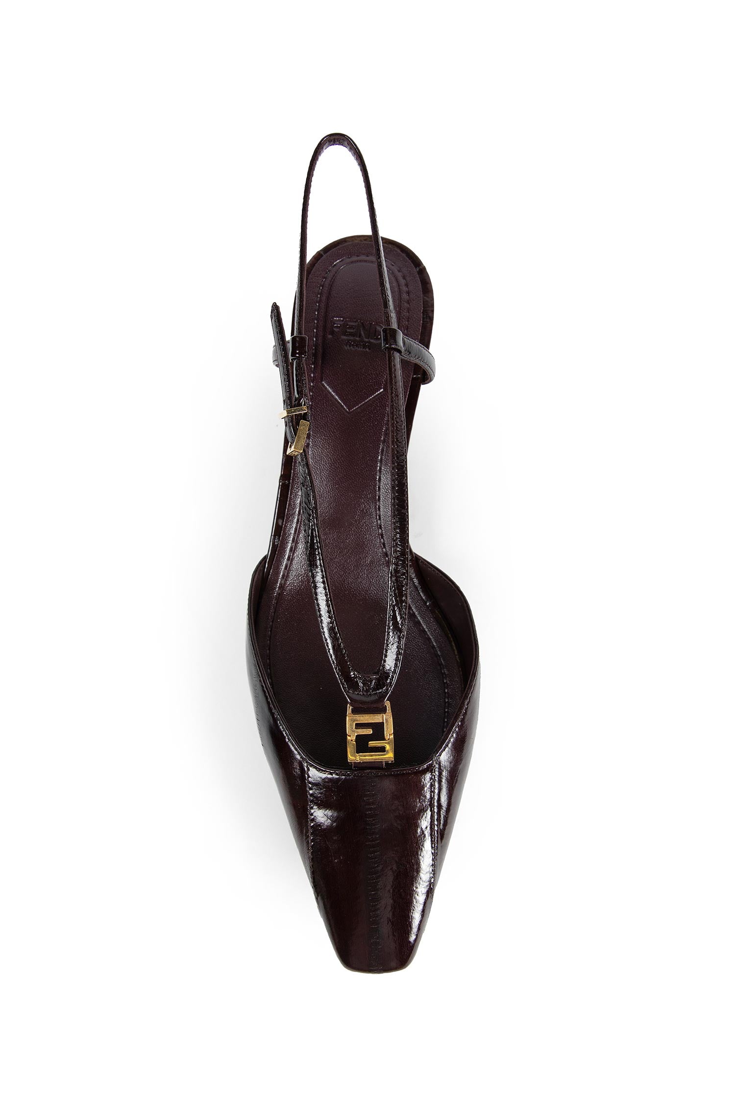 Fendi FFold Eel Leather Slingbacks