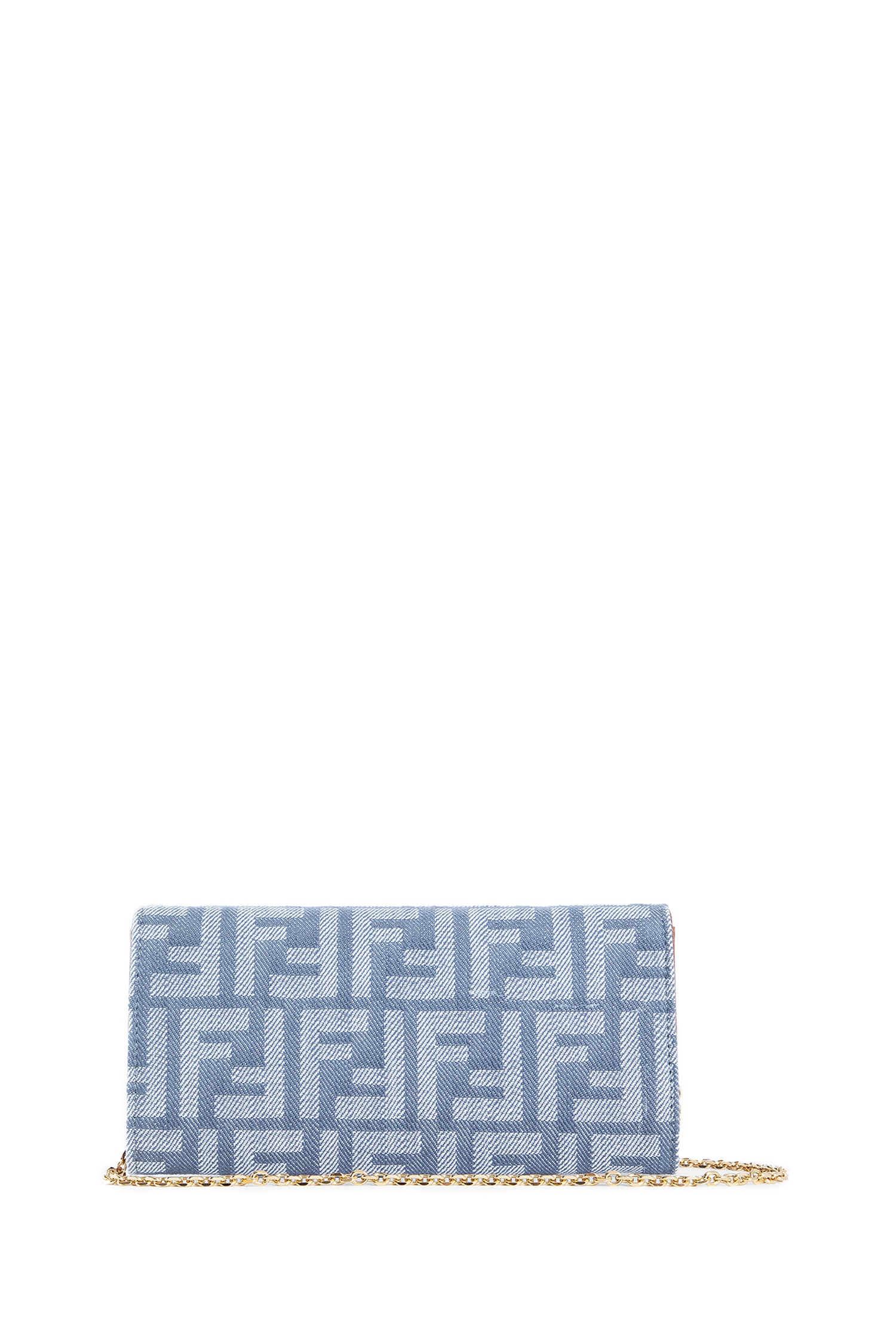 FF Denim-Effect Baguette Chain Wallet
