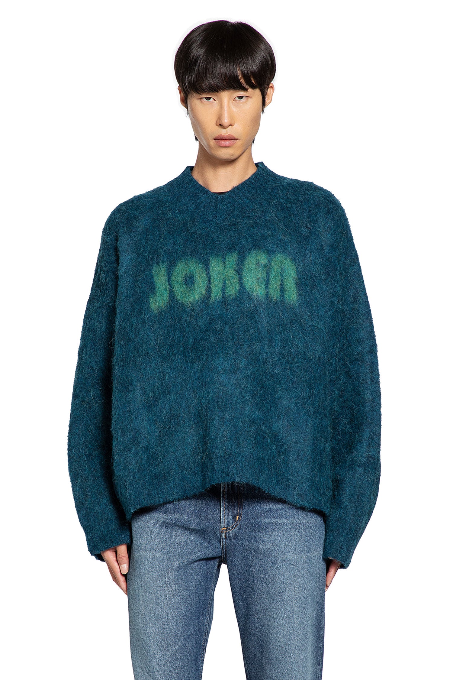 Joker Brushed Mohair V-Neck Jumper - Antonioli.eu