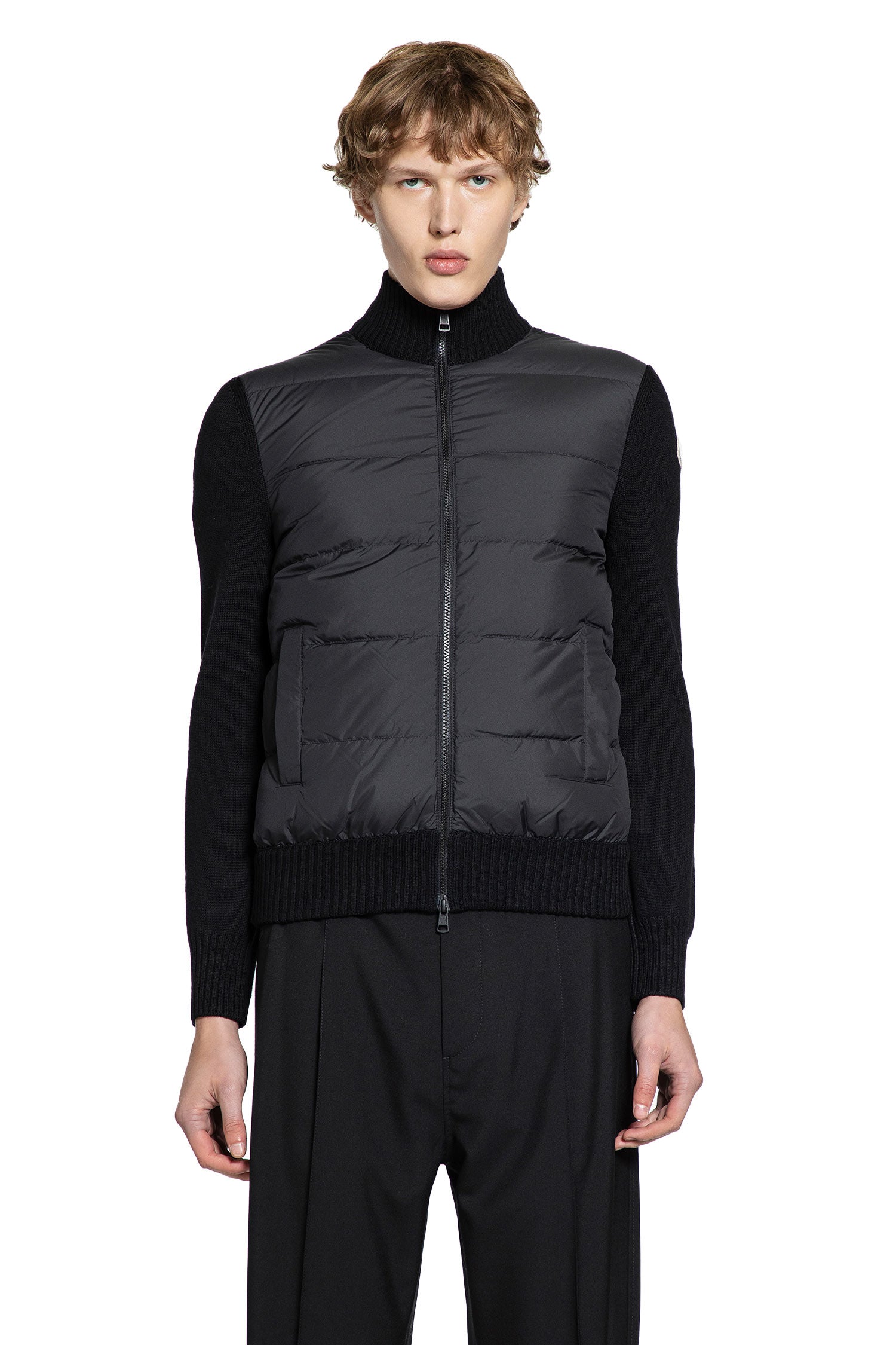 MONCLER MAN BLACK KNITWEAR