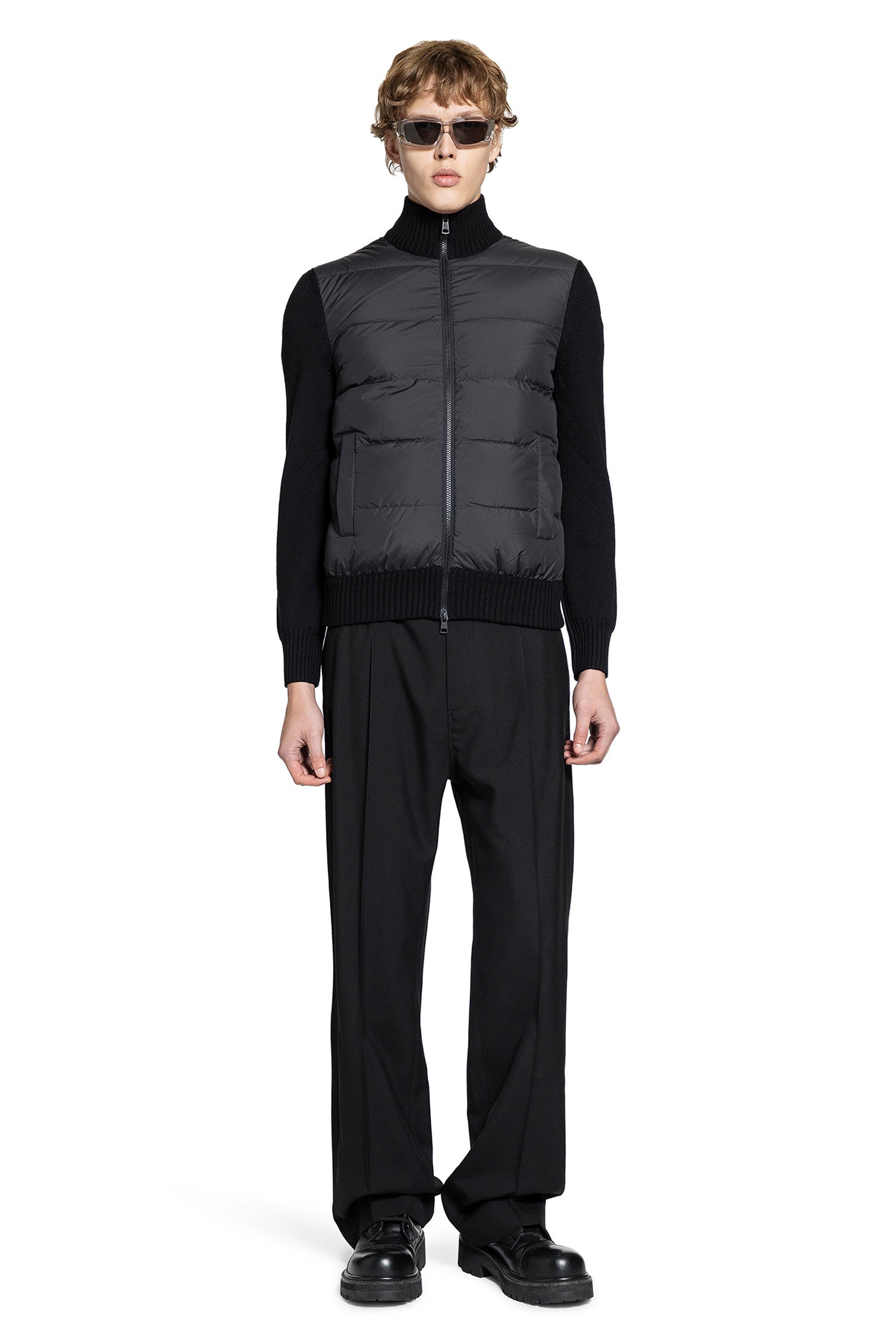 MONCLER MAN BLACK KNITWEAR