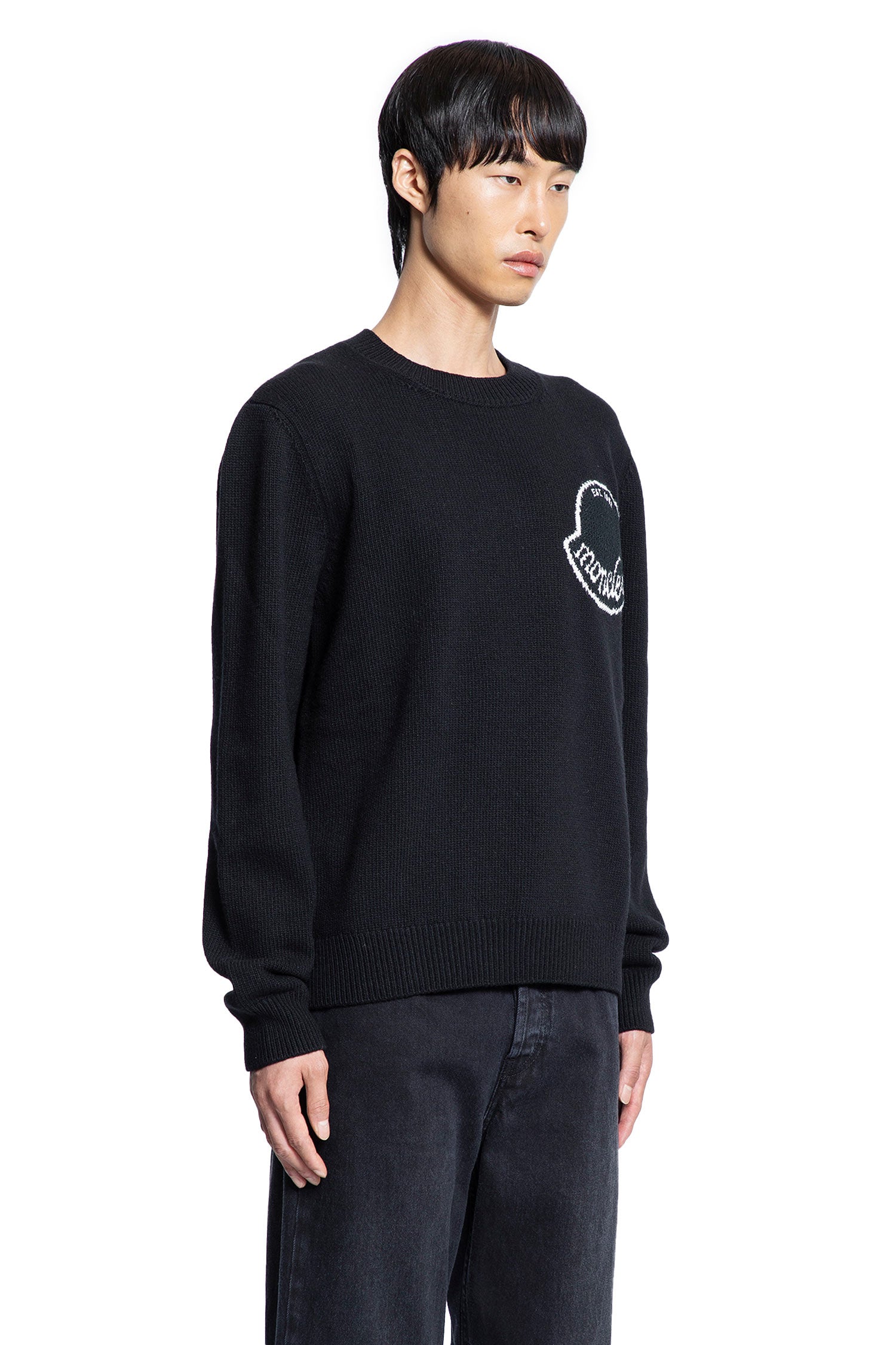 Logo Jacquard Wool Sweater - Antonioli.eu