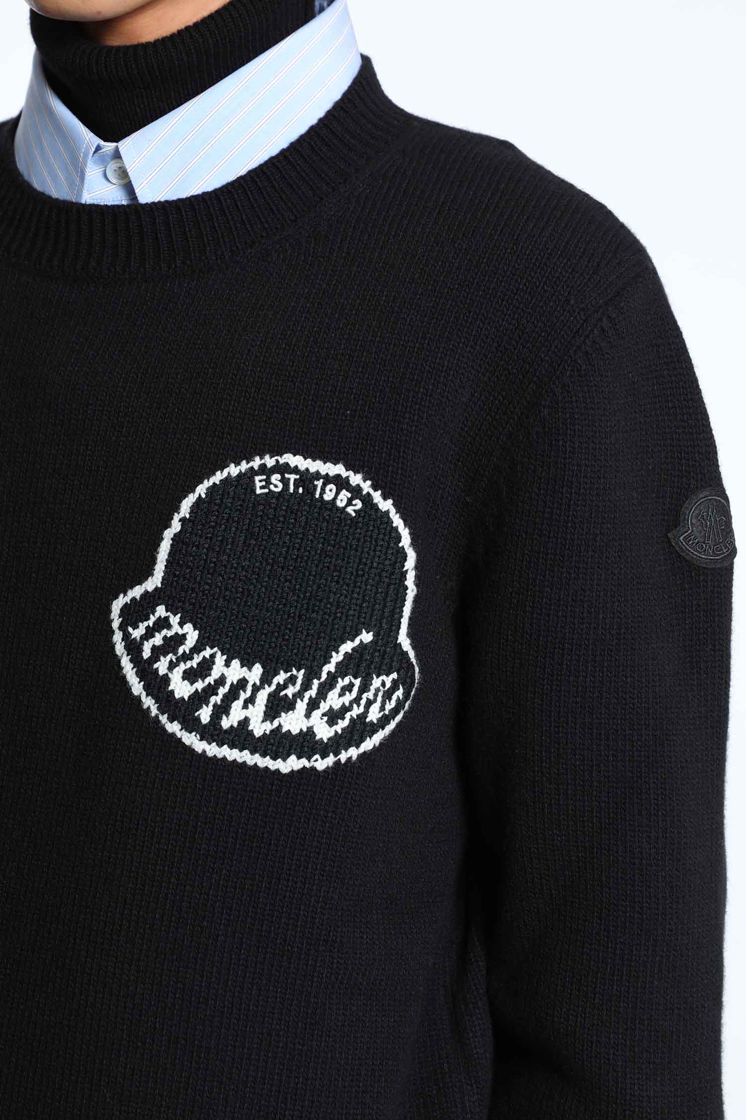 Logo Jacquard Wool Sweater - Antonioli.eu