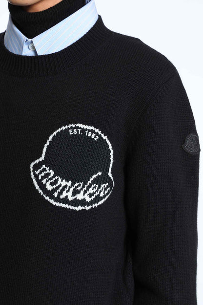 Logo Jacquard Wool Sweater - Antonioli.eu