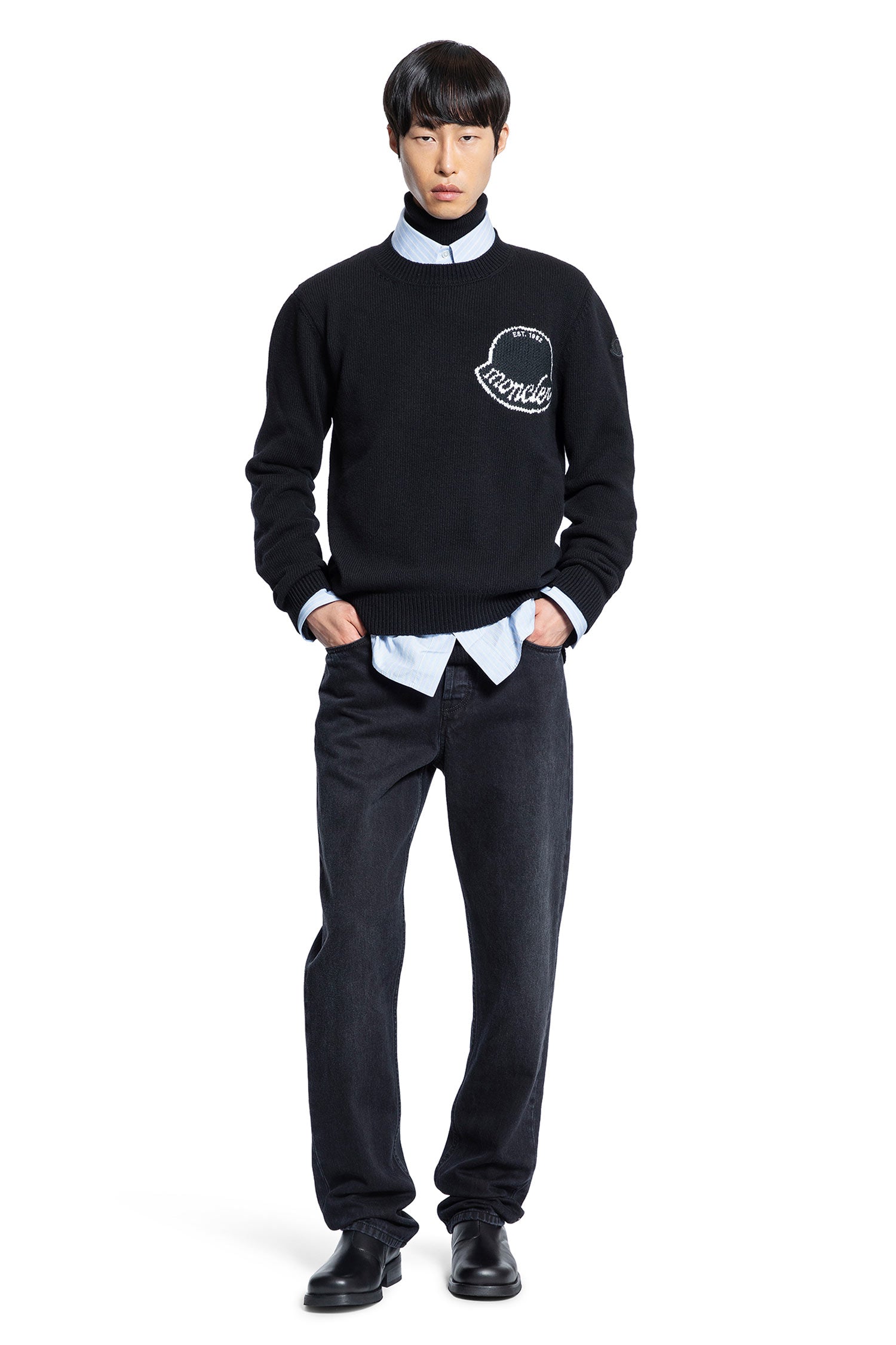 Logo Jacquard Wool Sweater - Antonioli.eu