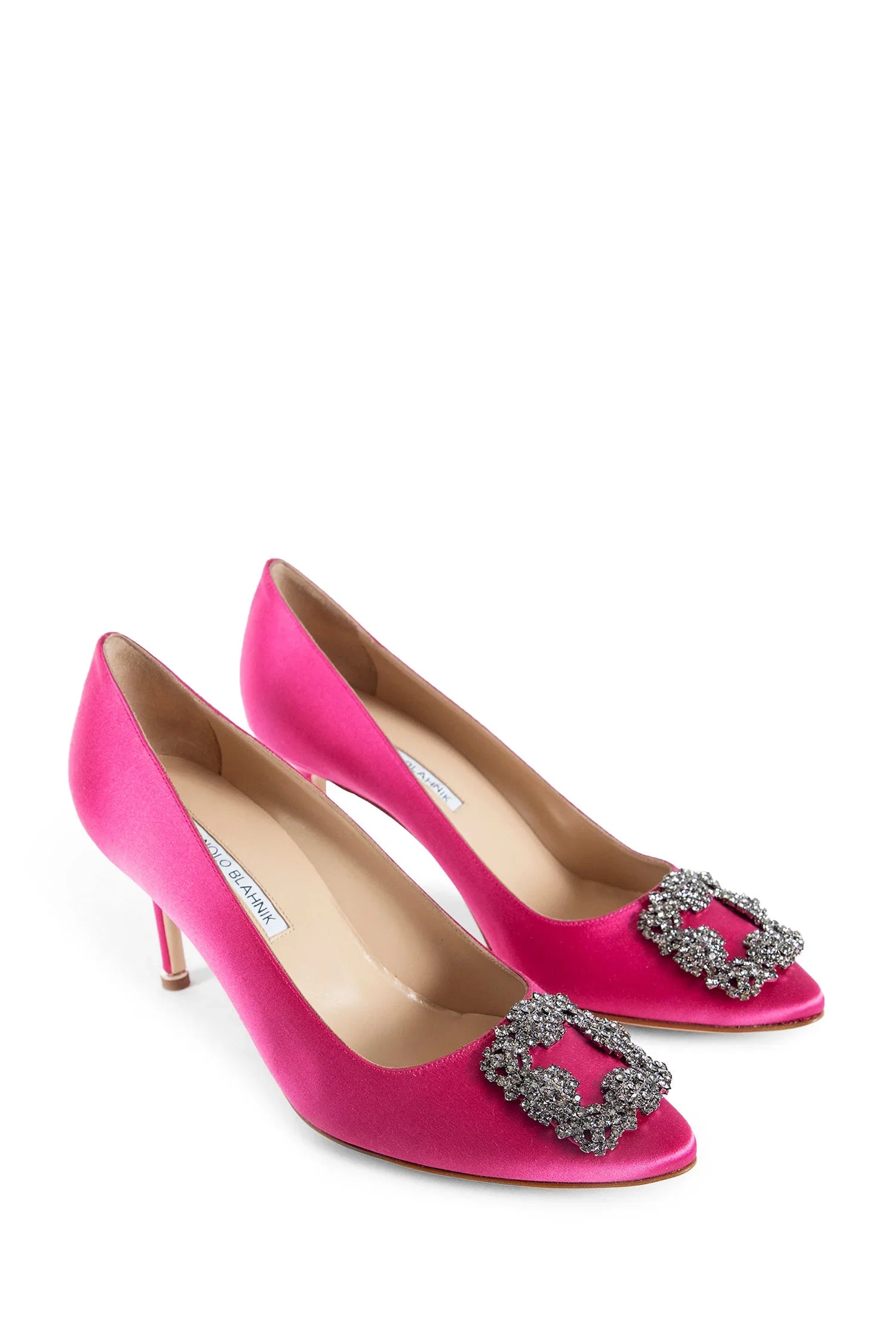Hangisi Satin Jewel Buckle Pumps - Antonioli.eu